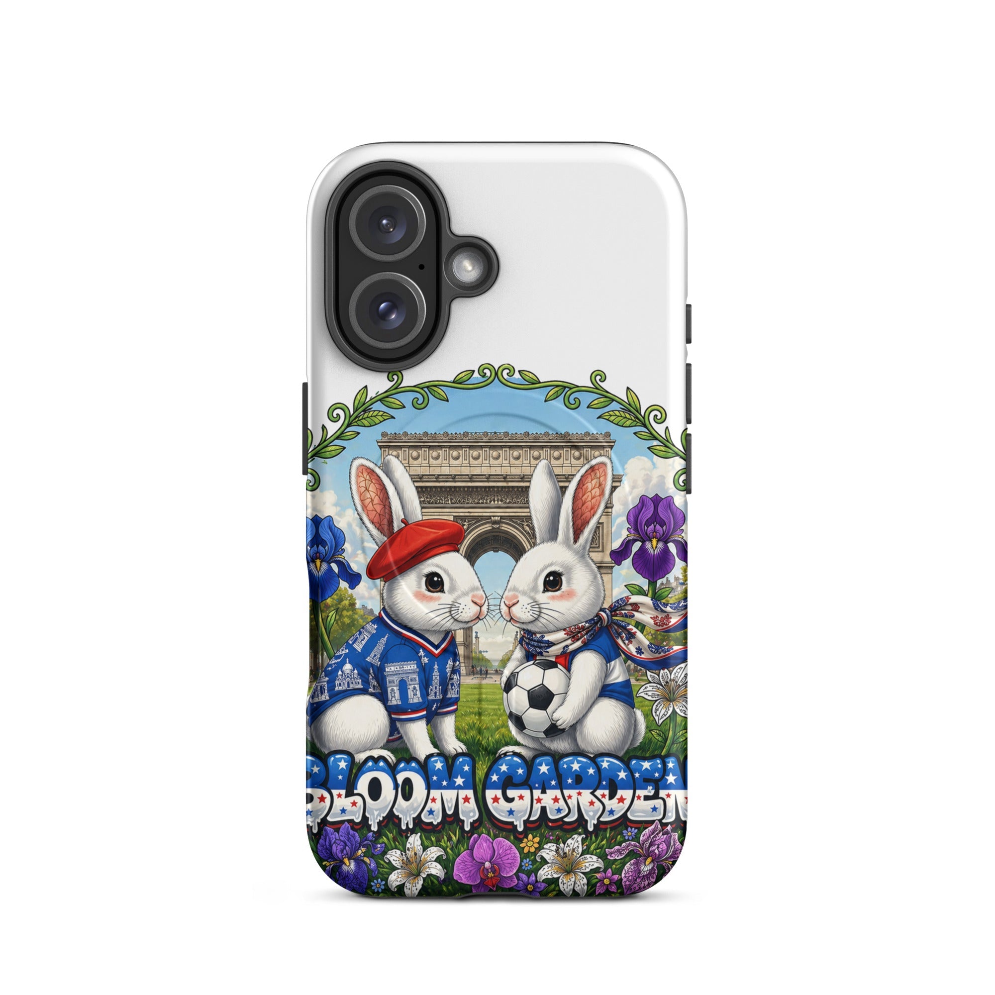 Bloom Garden French Rabbit MagSafe Tough Case for iPhone - BLOOM GARDEN