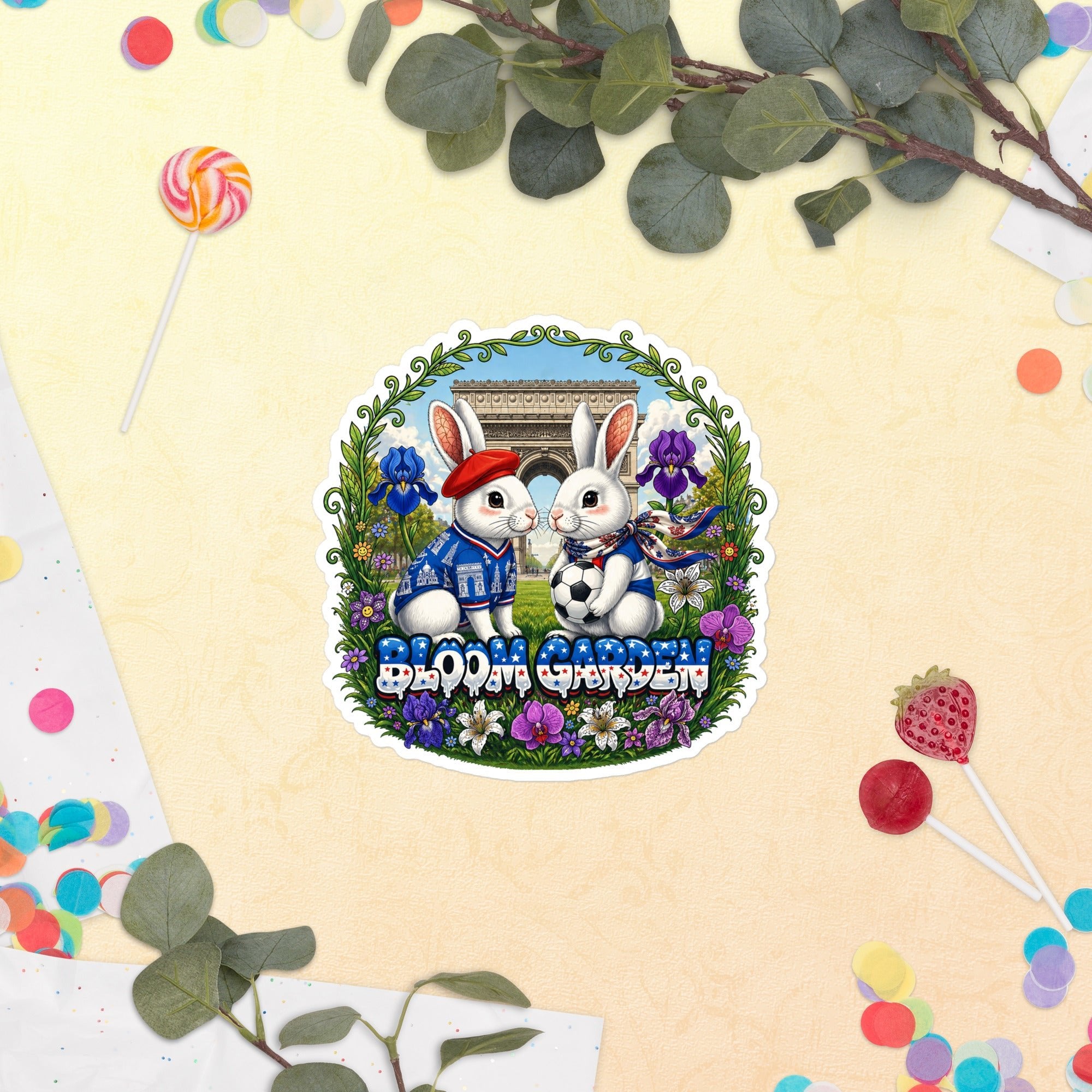 Bloom Garden French Rabbit Sticker - BLOOM GARDEN