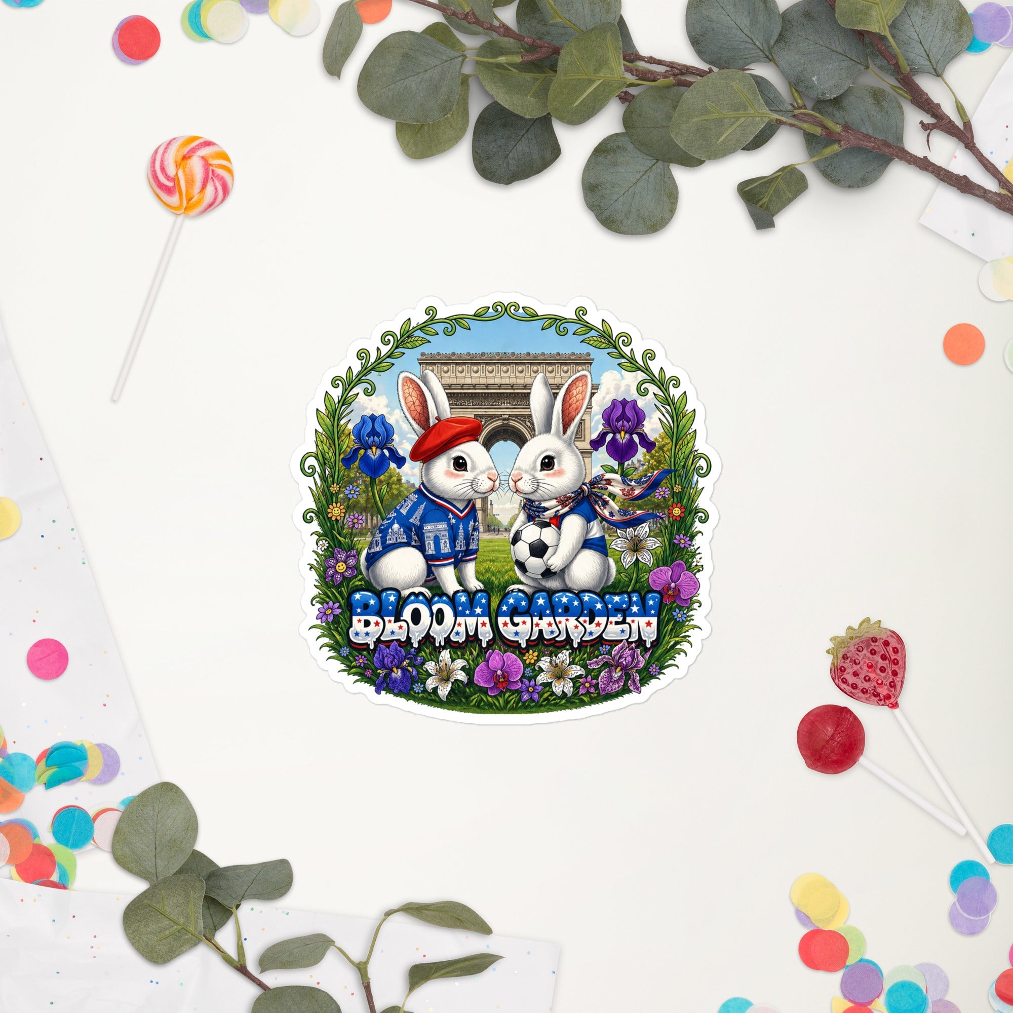 Bloom Garden French Rabbit Sticker - BLOOM GARDEN
