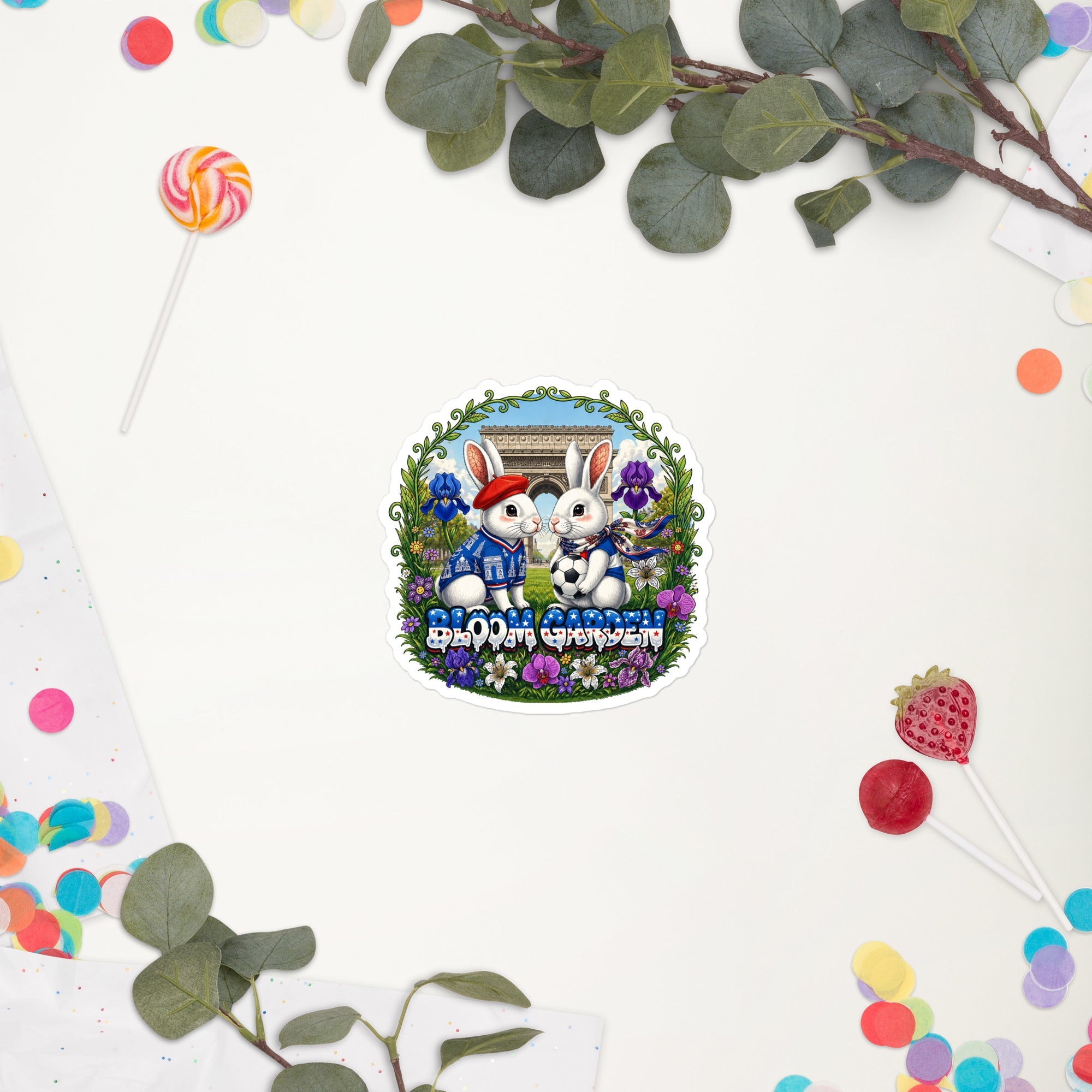 Bloom Garden French Rabbit Sticker - BLOOM GARDEN