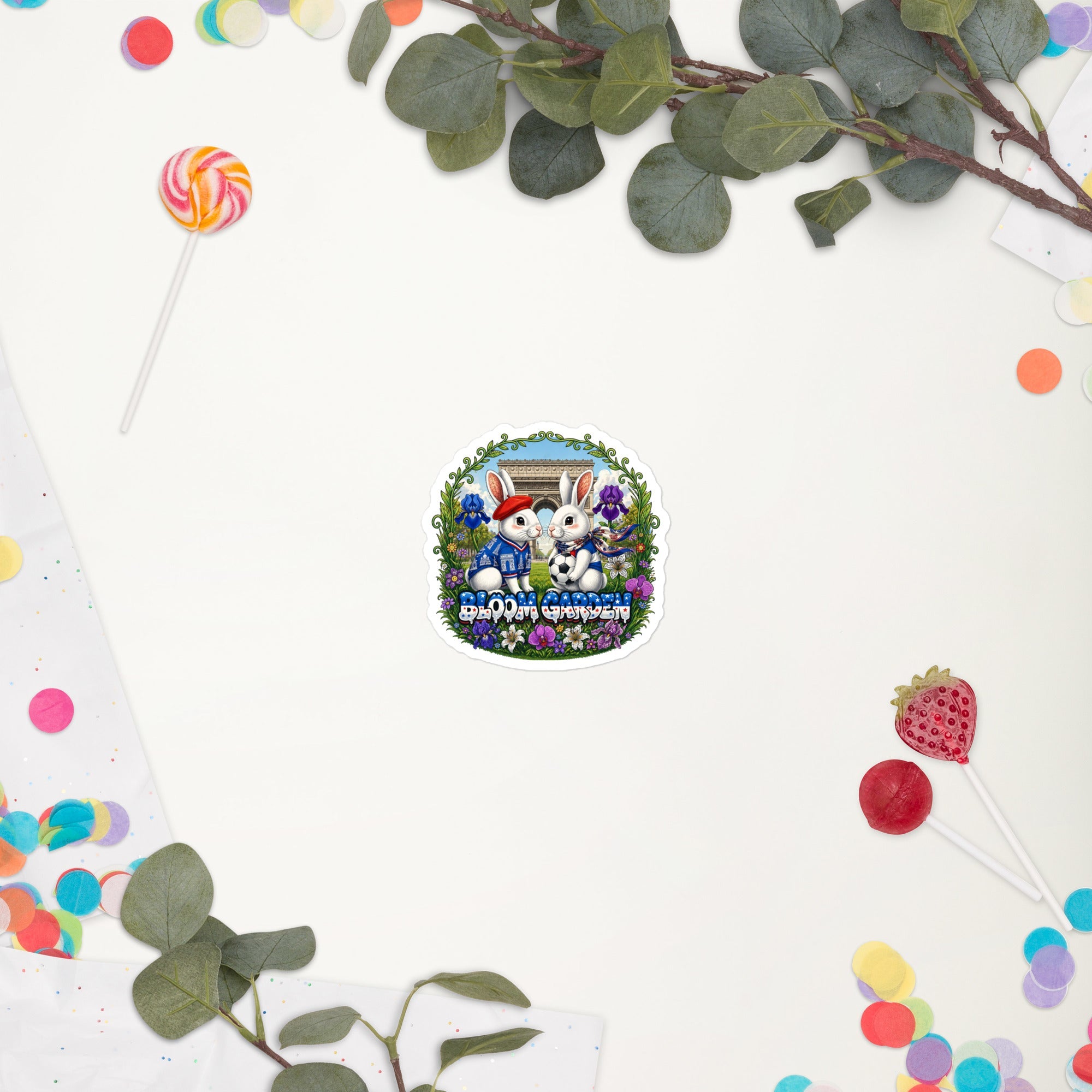 Bloom Garden French Rabbit Sticker - BLOOM GARDEN