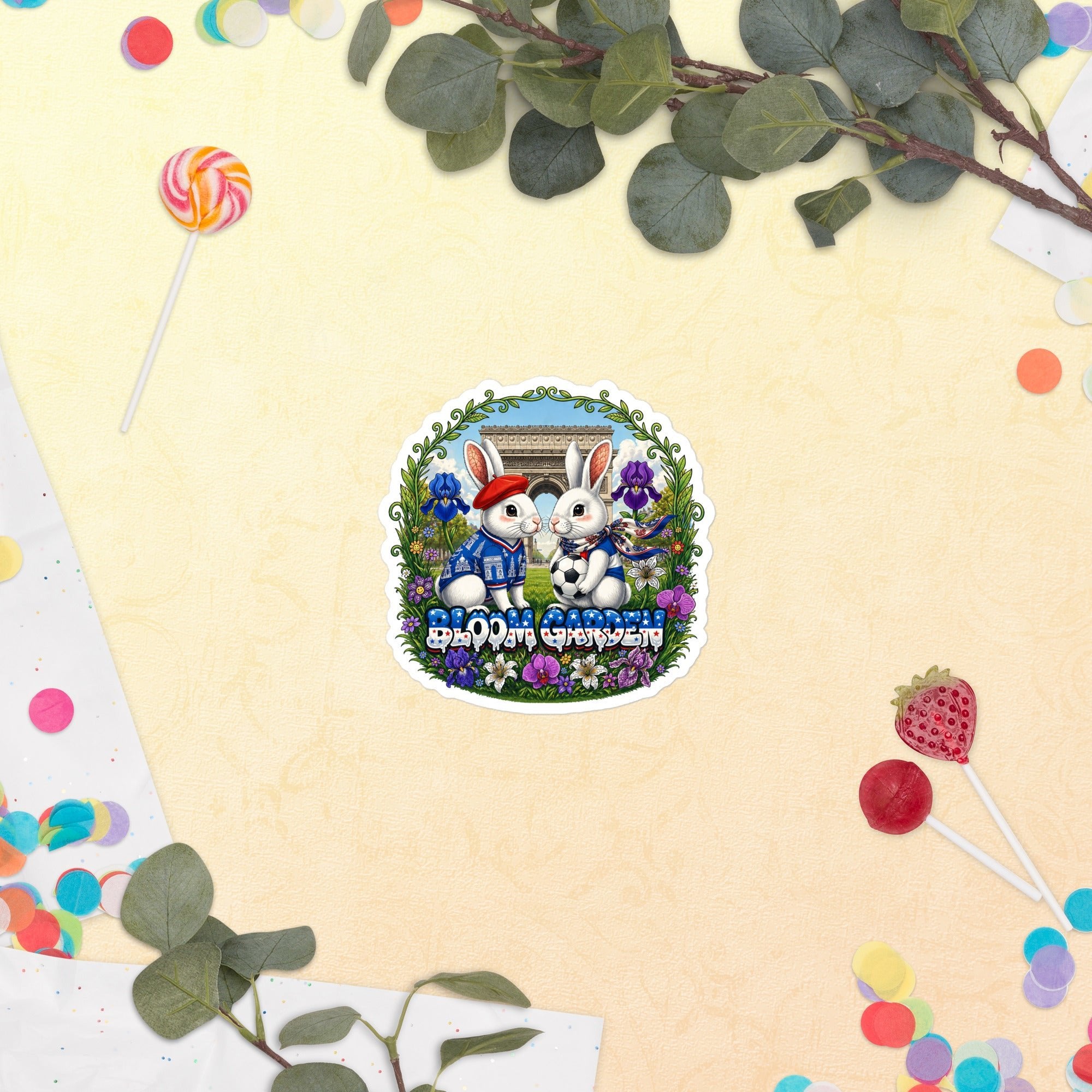 Bloom Garden French Rabbit Sticker - BLOOM GARDEN