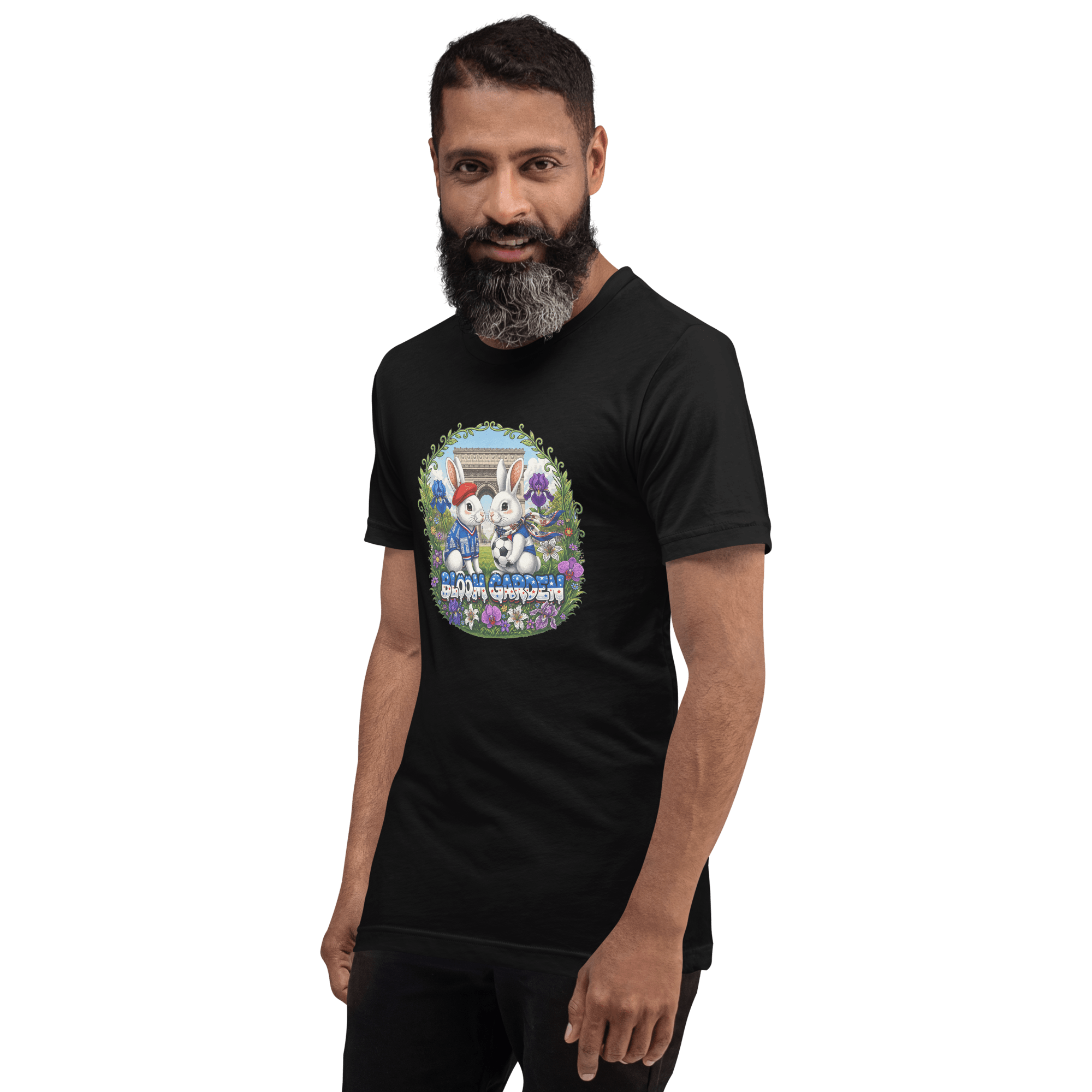 Bloom Garden French Rabbit T-Shirt | France Soccer Fan | Canada Mexico USA 2026 | Unisex - BLOOM GARDEN