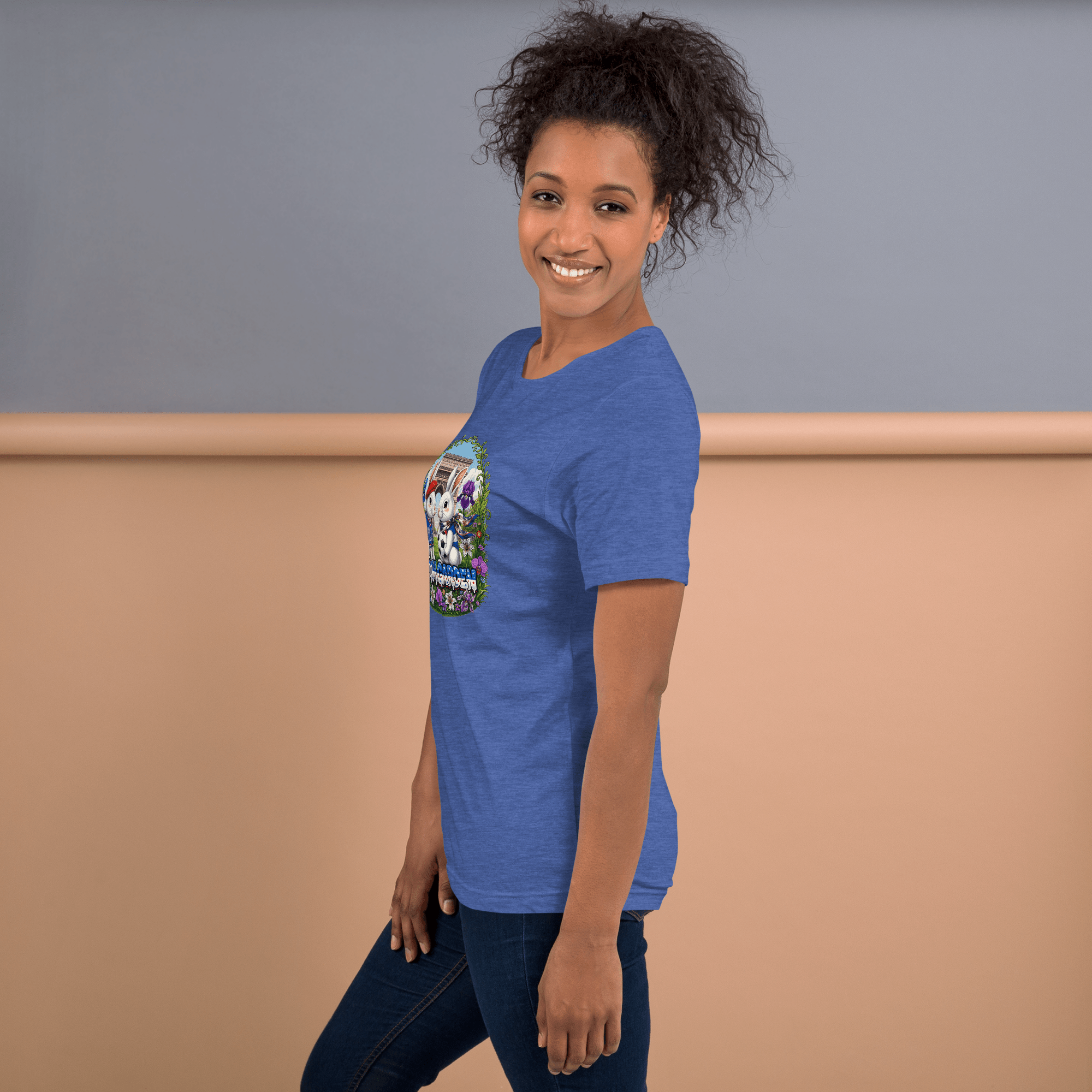 Bloom Garden French Rabbit T-Shirt | France Soccer Fan | Canada Mexico USA 2026 | Unisex - BLOOM GARDEN