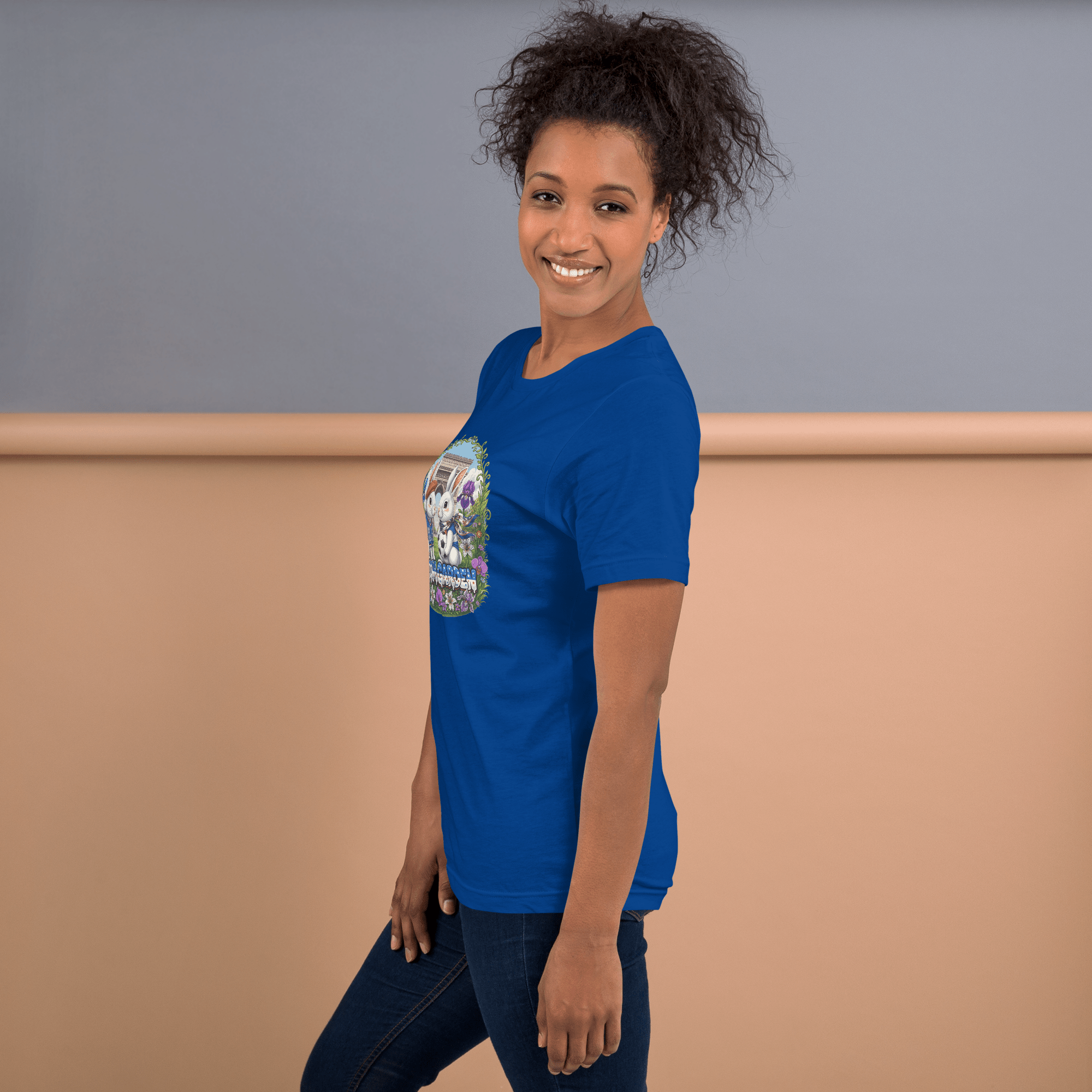 Bloom Garden French Rabbit T-Shirt | France Soccer Fan | Canada Mexico USA 2026 | Unisex - BLOOM GARDEN