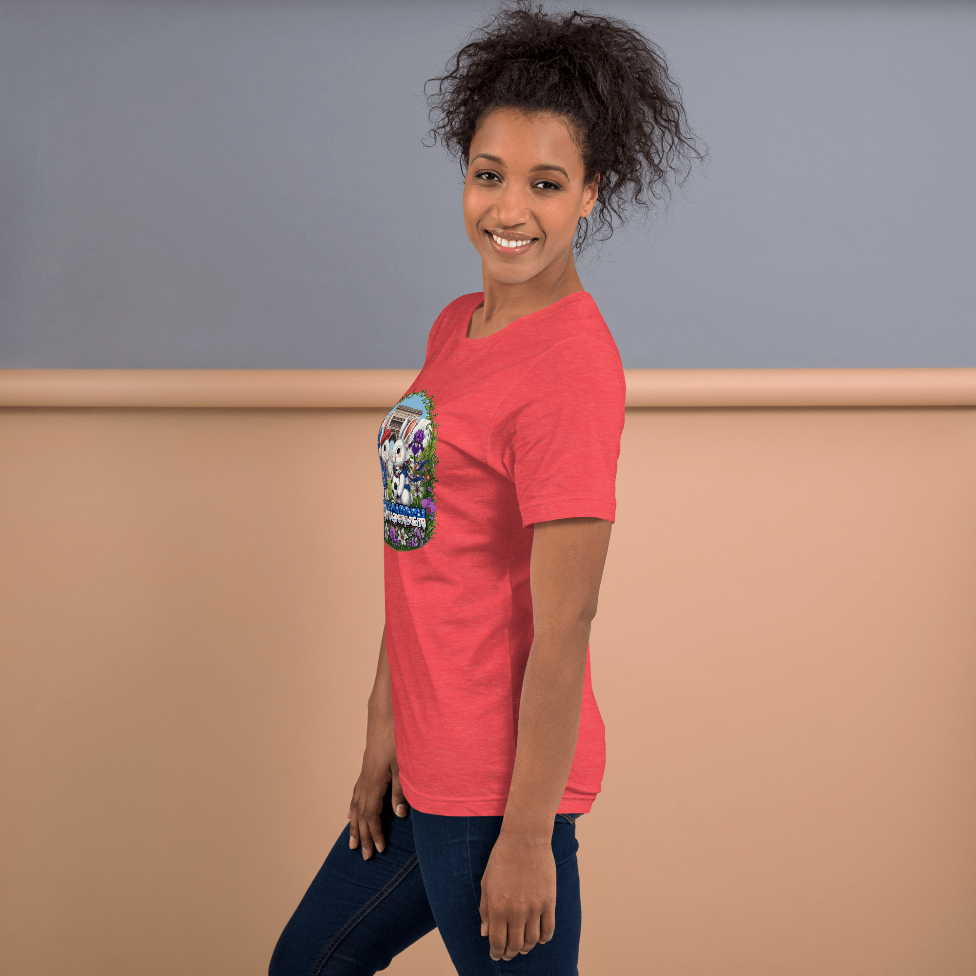 Bloom Garden French Rabbit T-Shirt | France Soccer Fan | Canada Mexico USA 2026 | Unisex - BLOOM GARDEN
