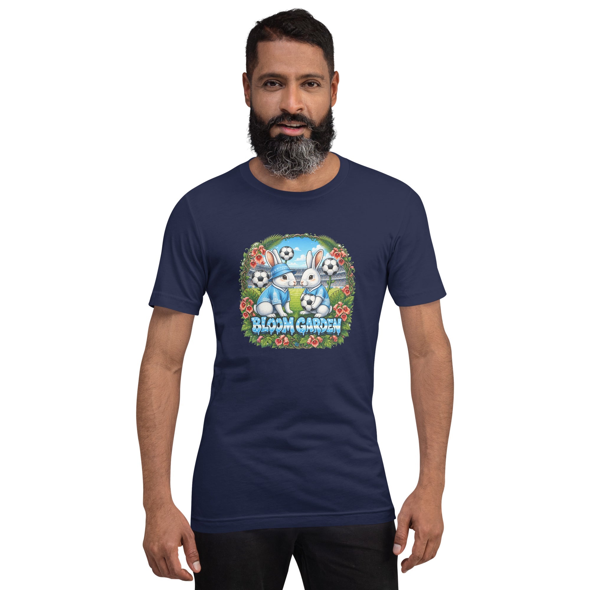 Bloom Garden "Goal & Garden" Argentina Rabbit Tee | Argentina Soccer Fan | Canada Mexico USA 2026 | Unisex - BLOOM GARDEN