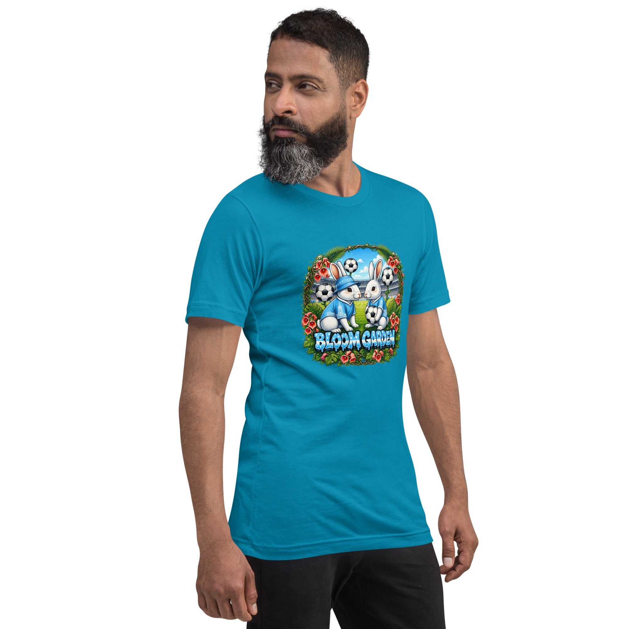 Bloom Garden "Goal & Garden" Argentina Rabbit Tee | Argentina Soccer Fan | Canada Mexico USA 2026 | Unisex - BLOOM GARDEN
