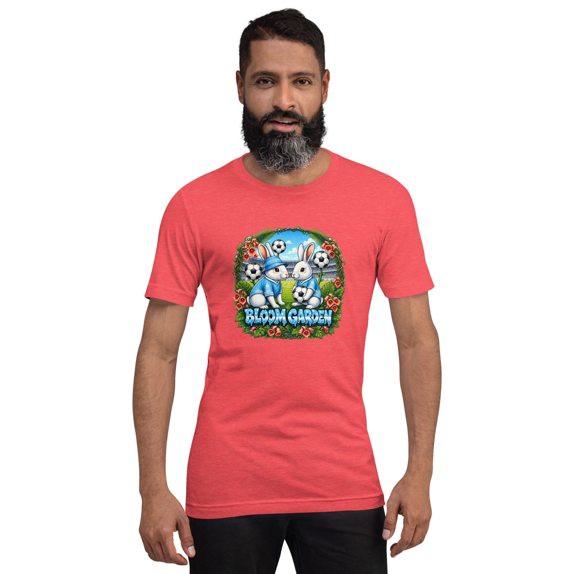 Bloom Garden "Goal & Garden" Argentina Rabbit Tee | Argentina Soccer Fan | Canada Mexico USA 2026 | Unisex - BLOOM GARDEN