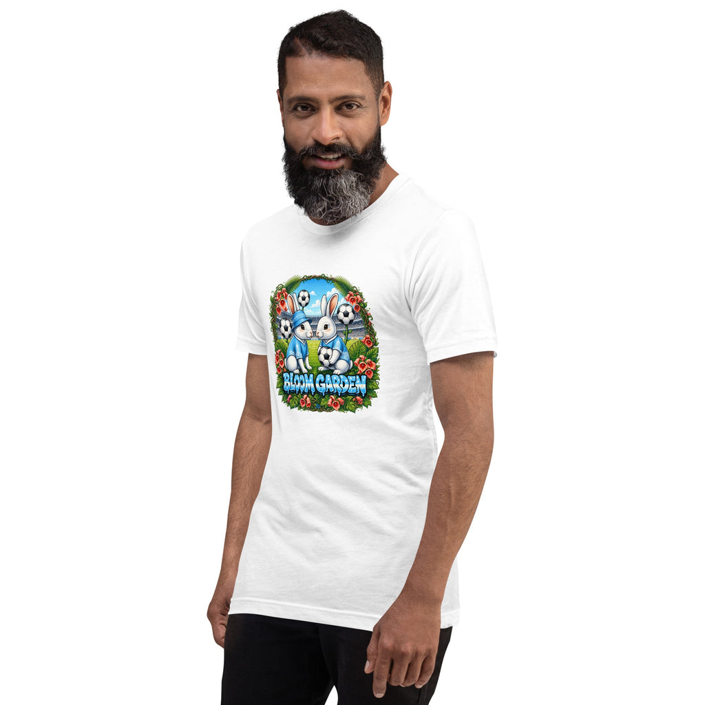 Bloom Garden "Goal & Garden" Argentina Rabbit Tee | Argentina Soccer Fan | Canada Mexico USA 2026 | Unisex - BLOOM GARDEN