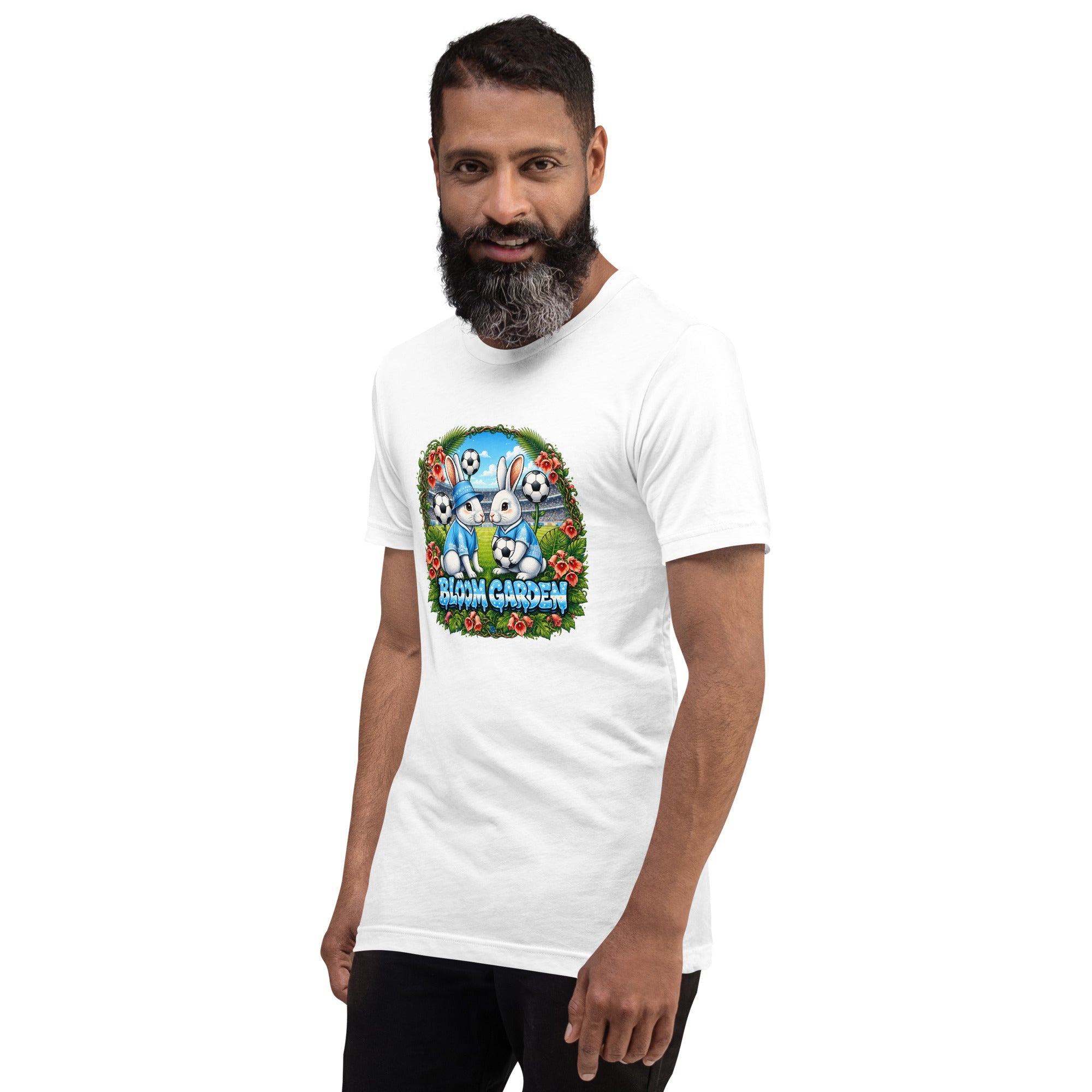 Bloom Garden "Goal & Garden" Argentina Rabbit Tee | Argentina Soccer Fan | Canada Mexico USA 2026 | Unisex - BLOOM GARDEN
