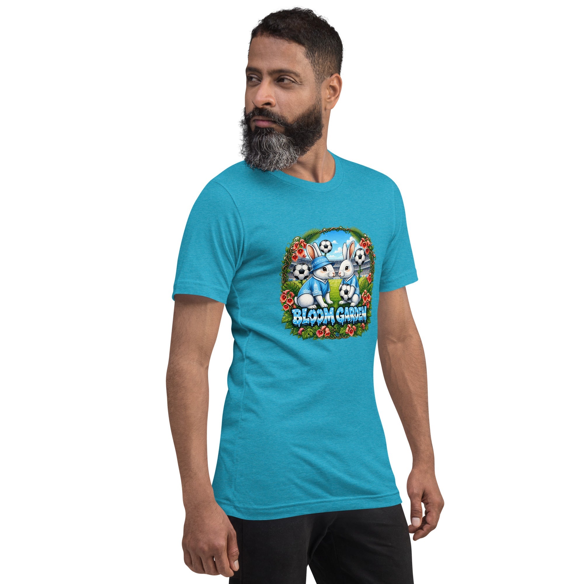 Bloom Garden "Goal & Garden" Argentina Rabbit Tee | Argentina Soccer Fan | Canada Mexico USA 2026 | Unisex - BLOOM GARDEN