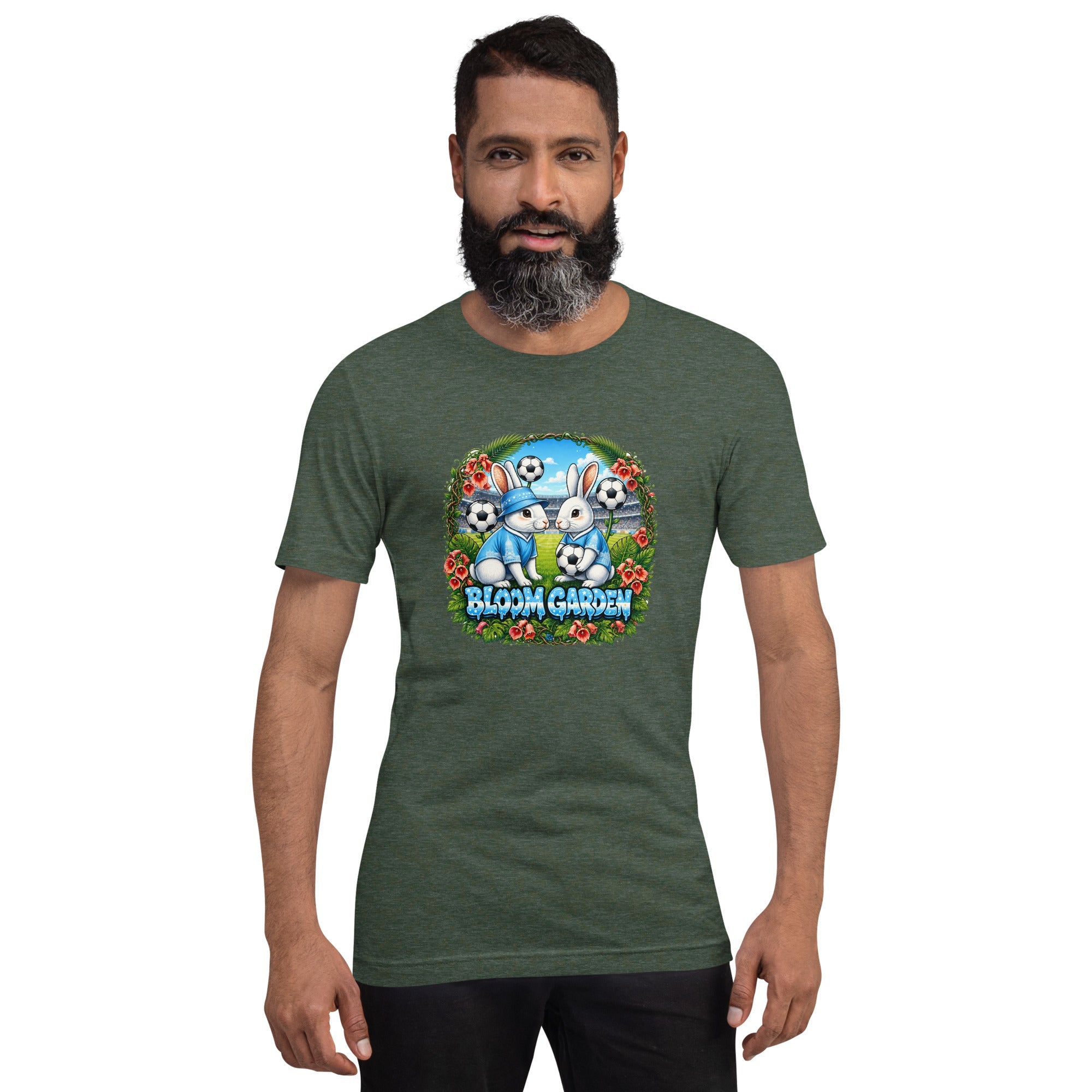 Bloom Garden "Goal & Garden" Argentina Rabbit Tee | Argentina Soccer Fan | Canada Mexico USA 2026 | Unisex - BLOOM GARDEN