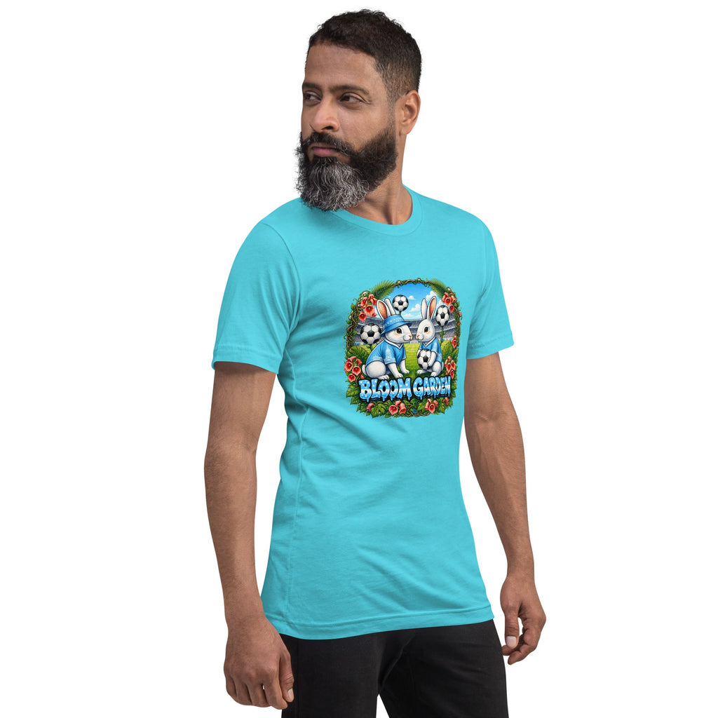 Bloom Garden "Goal & Garden" Argentina Rabbit Tee | Argentina Soccer Fan | Canada Mexico USA 2026 | Unisex - BLOOM GARDEN