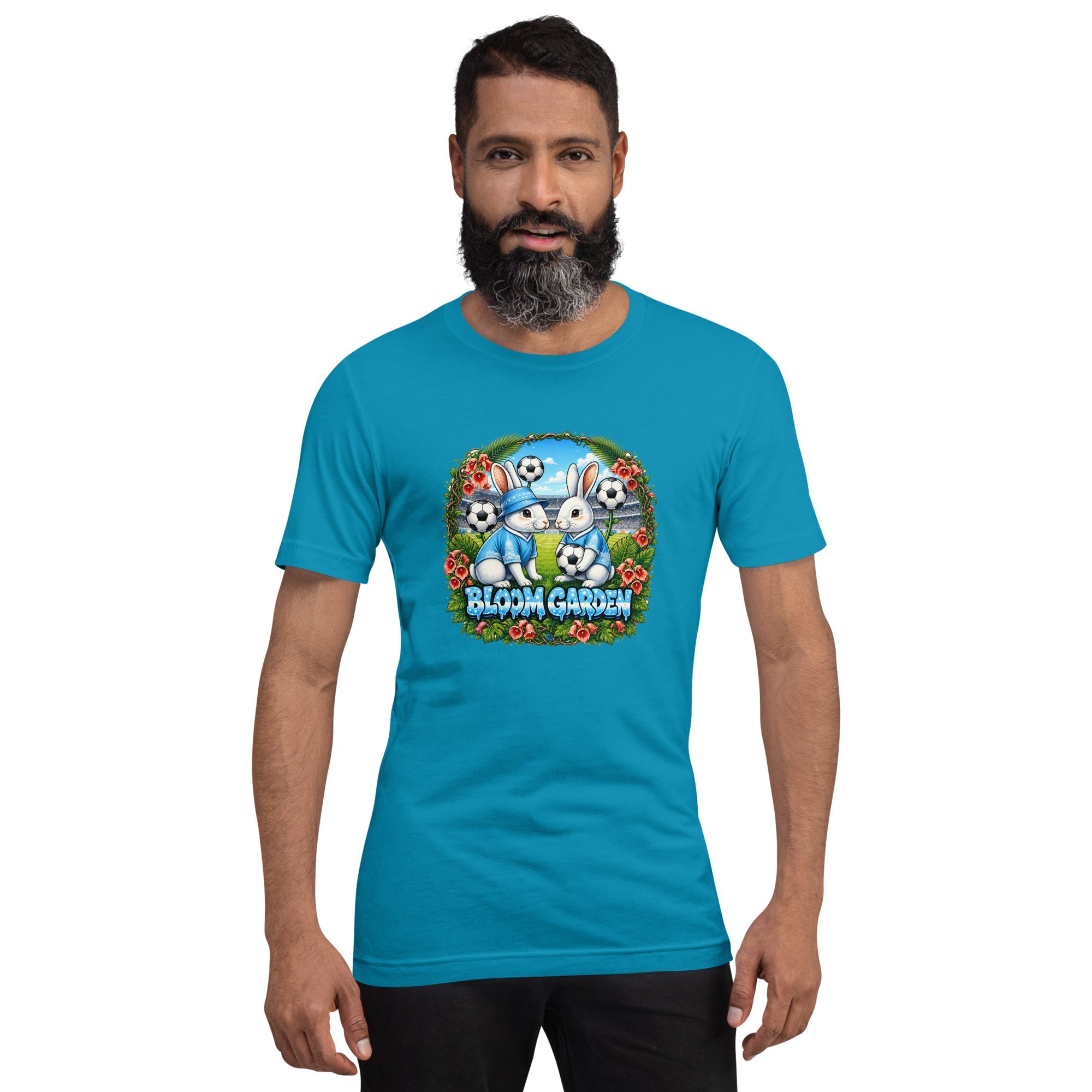 Bloom Garden "Goal & Garden" Argentina Rabbit Tee | Argentina Soccer Fan | Canada Mexico USA 2026 | Unisex - BLOOM GARDEN