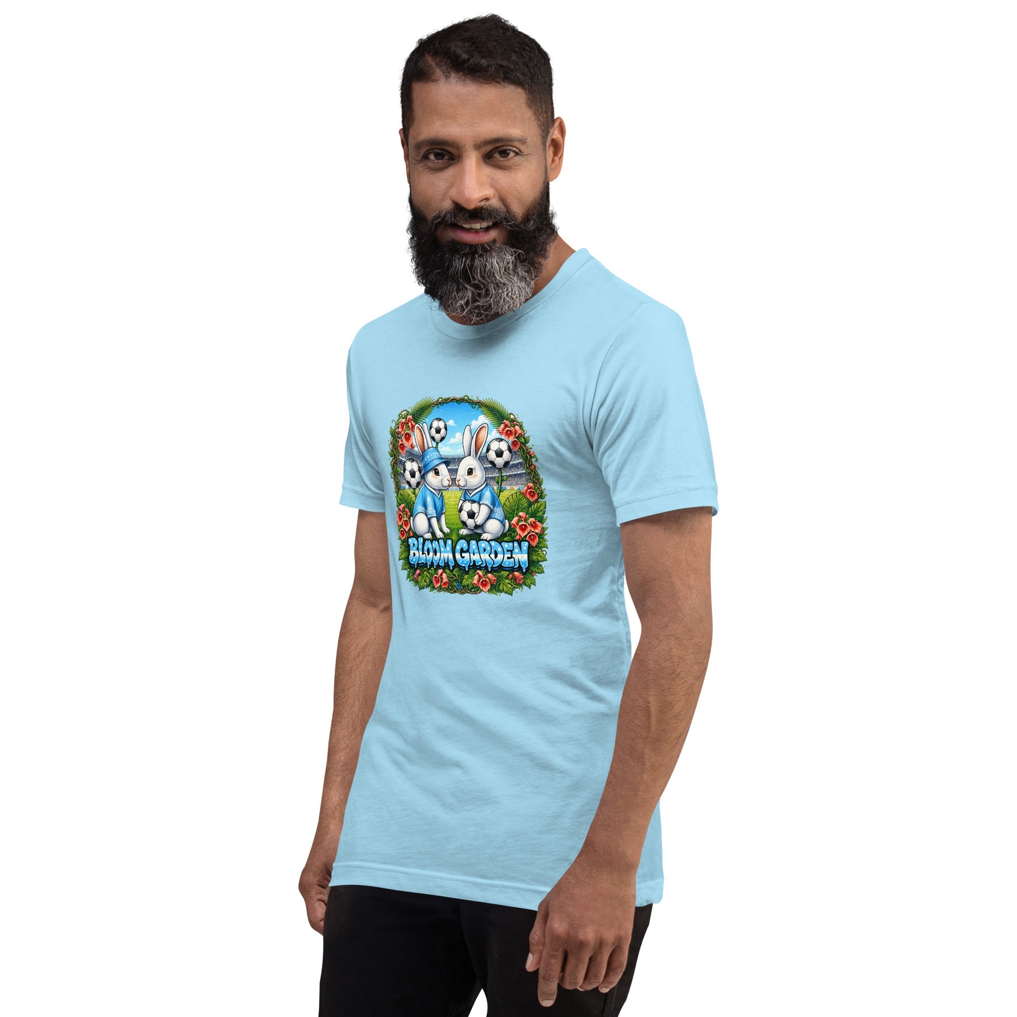 Bloom Garden "Goal & Garden" Argentina Rabbit Tee | Argentina Soccer Fan | Canada Mexico USA 2026 | Unisex - BLOOM GARDEN