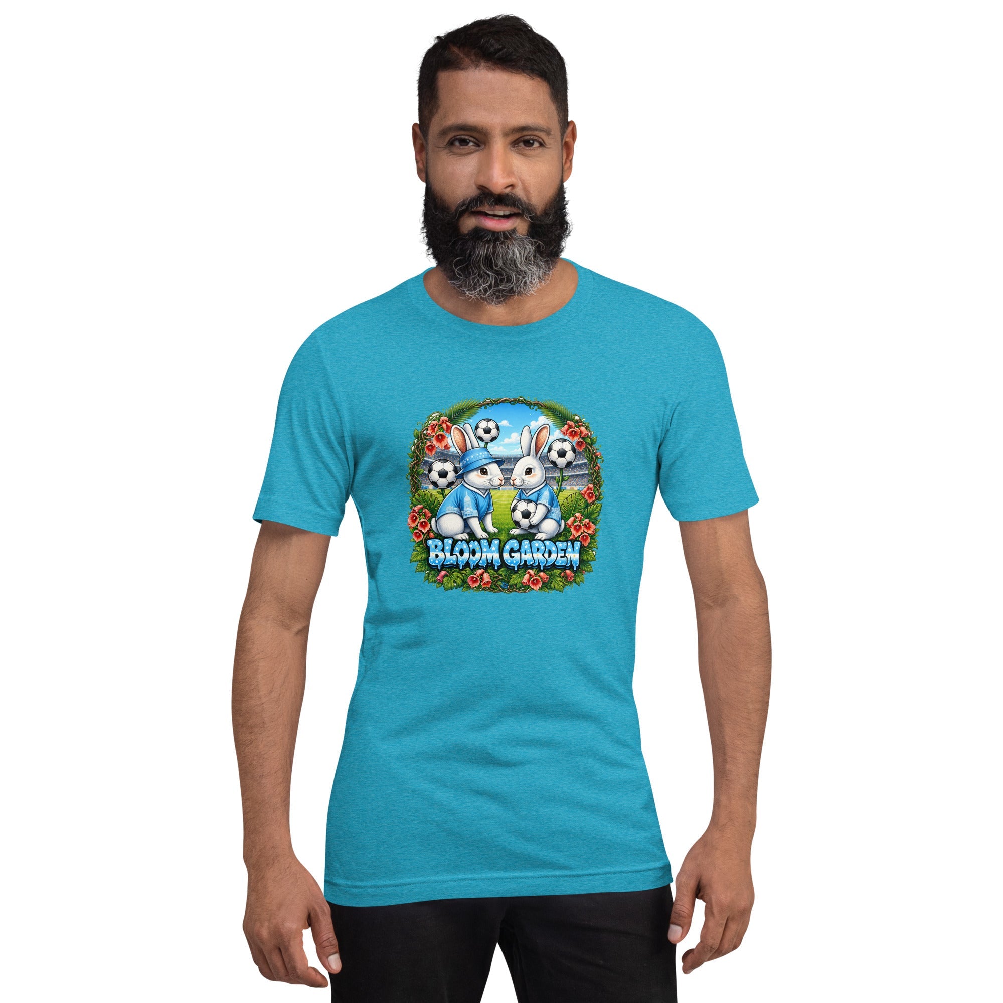 Bloom Garden "Goal & Garden" Argentina Rabbit Tee | Argentina Soccer Fan | Canada Mexico USA 2026 | Unisex - BLOOM GARDEN