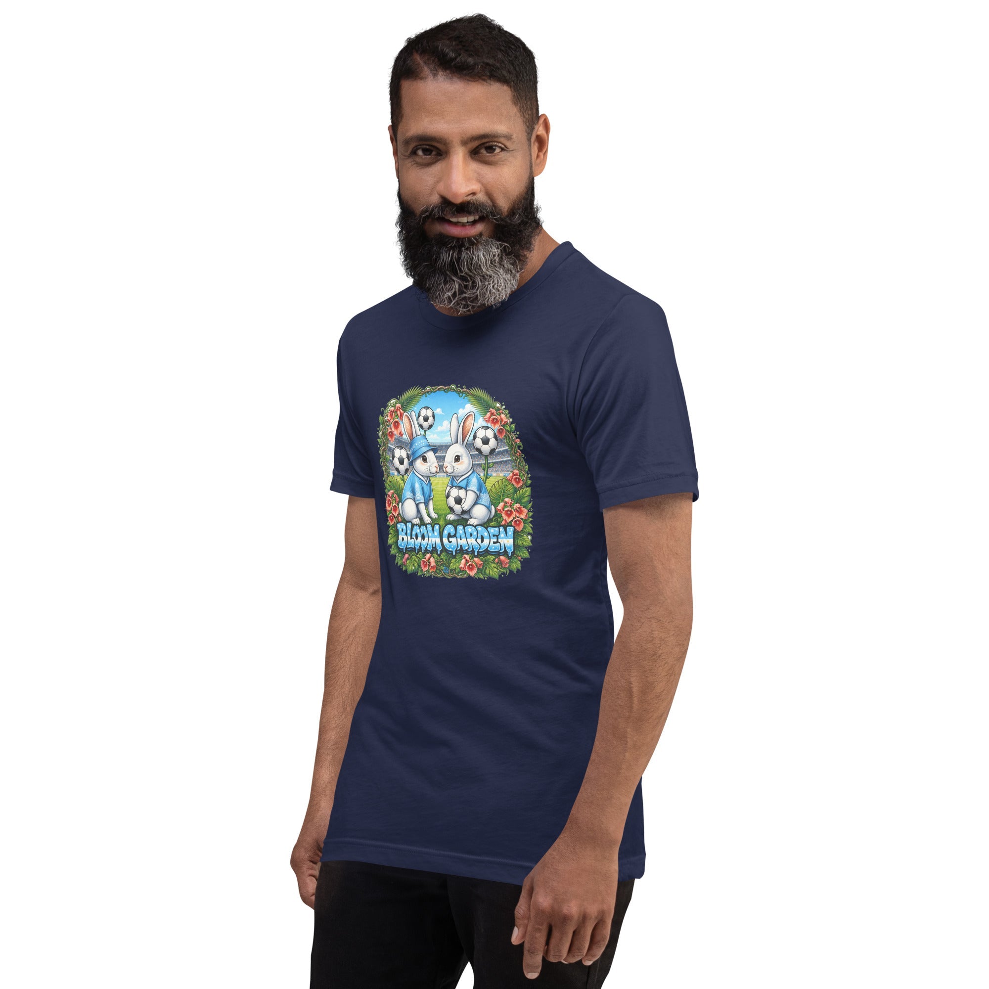 Bloom Garden "Goal & Garden" Argentina Rabbit Tee | Argentina Soccer Fan | Canada Mexico USA 2026 | Unisex - BLOOM GARDEN