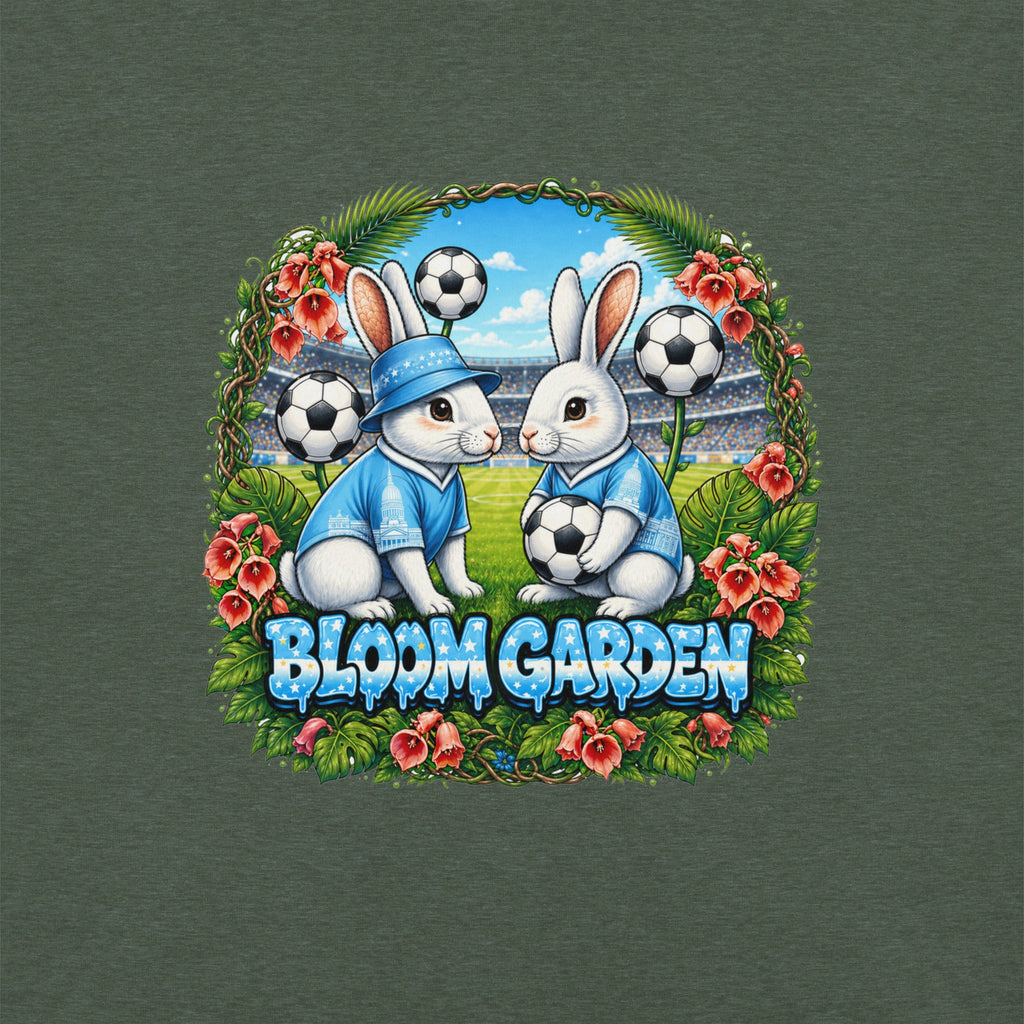 Bloom Garden "Goal & Garden" Argentina Rabbit Tee | Argentina Soccer Fan | Canada Mexico USA 2026 | Unisex - BLOOM GARDEN