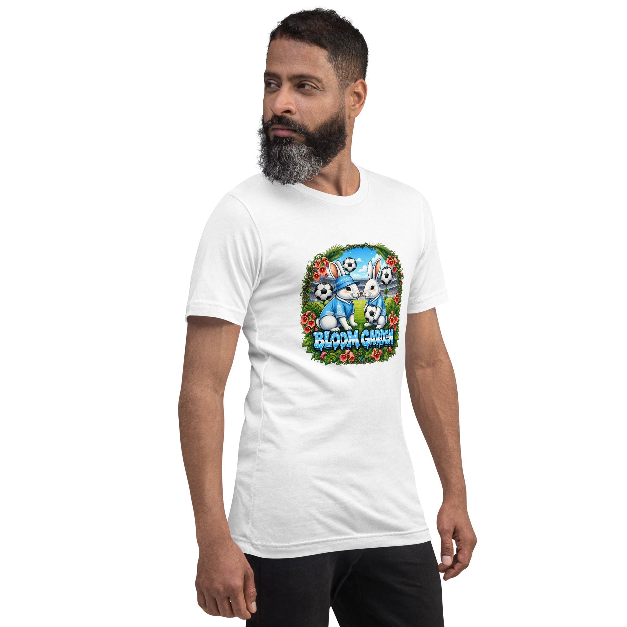 Bloom Garden "Goal & Garden" Argentina Rabbit Tee | Argentina Soccer Fan | Canada Mexico USA 2026 | Unisex - BLOOM GARDEN