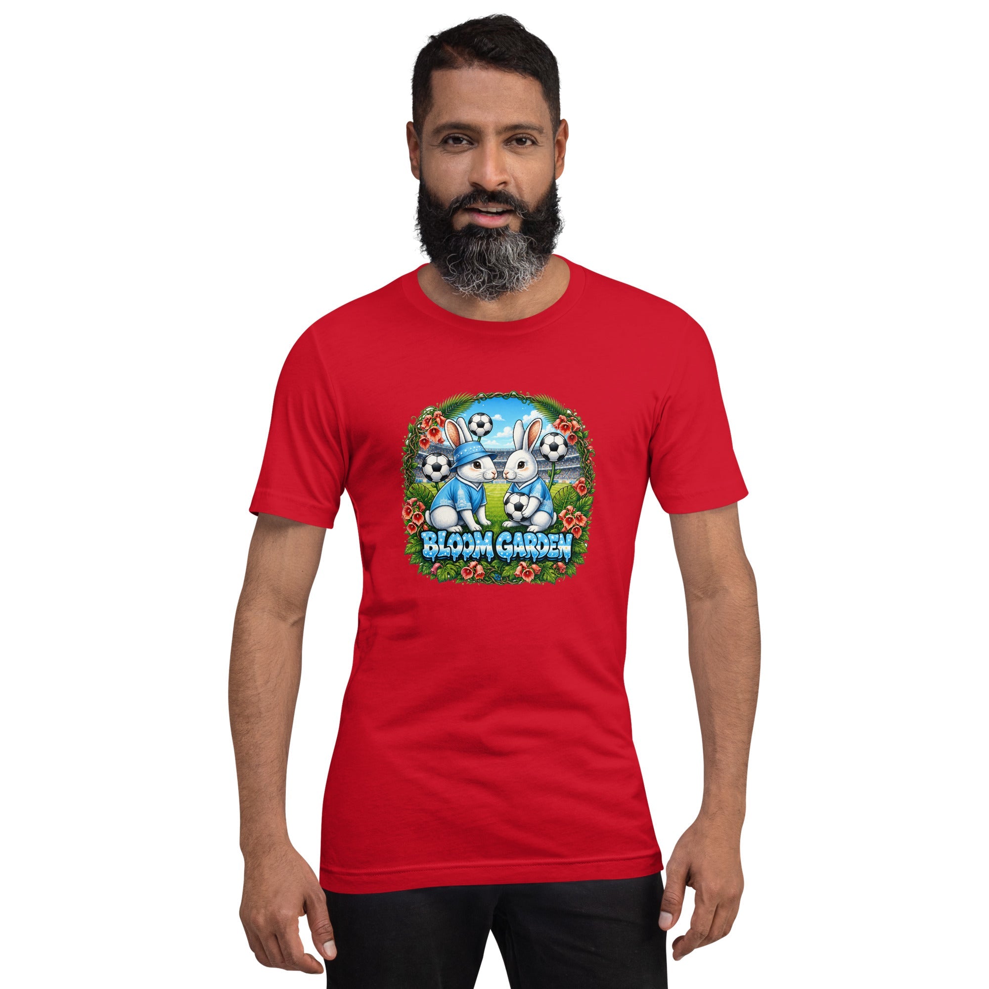 Bloom Garden "Goal & Garden" Argentina Rabbit Tee | Argentina Soccer Fan | Canada Mexico USA 2026 | Unisex - BLOOM GARDEN