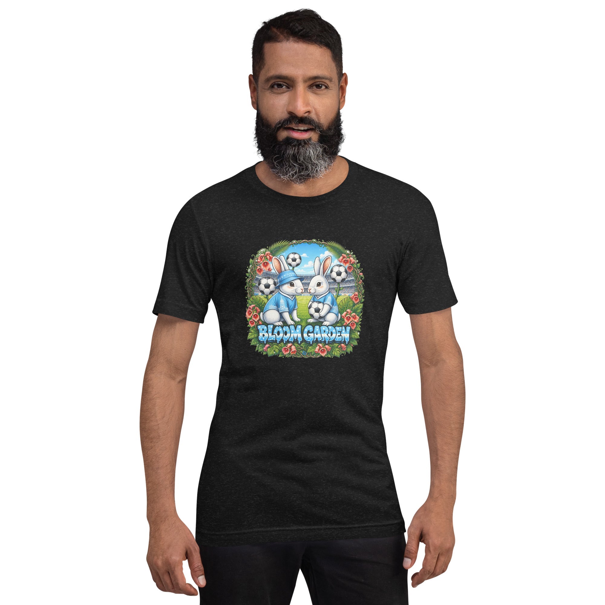 Bloom Garden "Goal & Garden" Argentina Rabbit Tee | Argentina Soccer Fan | Canada Mexico USA 2026 | Unisex - BLOOM GARDEN