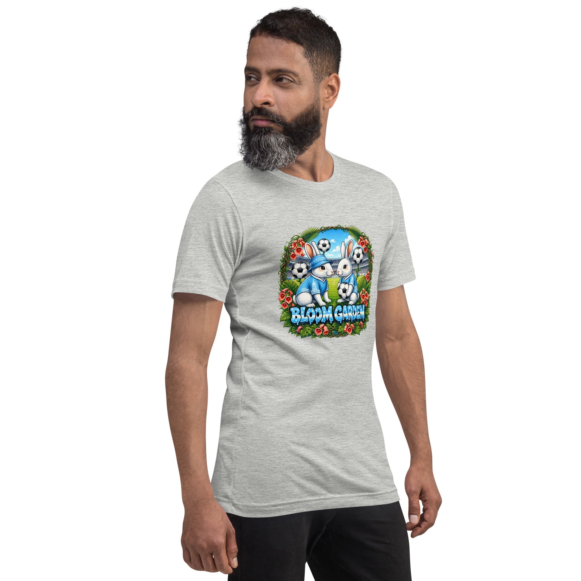 Bloom Garden "Goal & Garden" Argentina Rabbit Tee | Argentina Soccer Fan | Canada Mexico USA 2026 | Unisex - BLOOM GARDEN