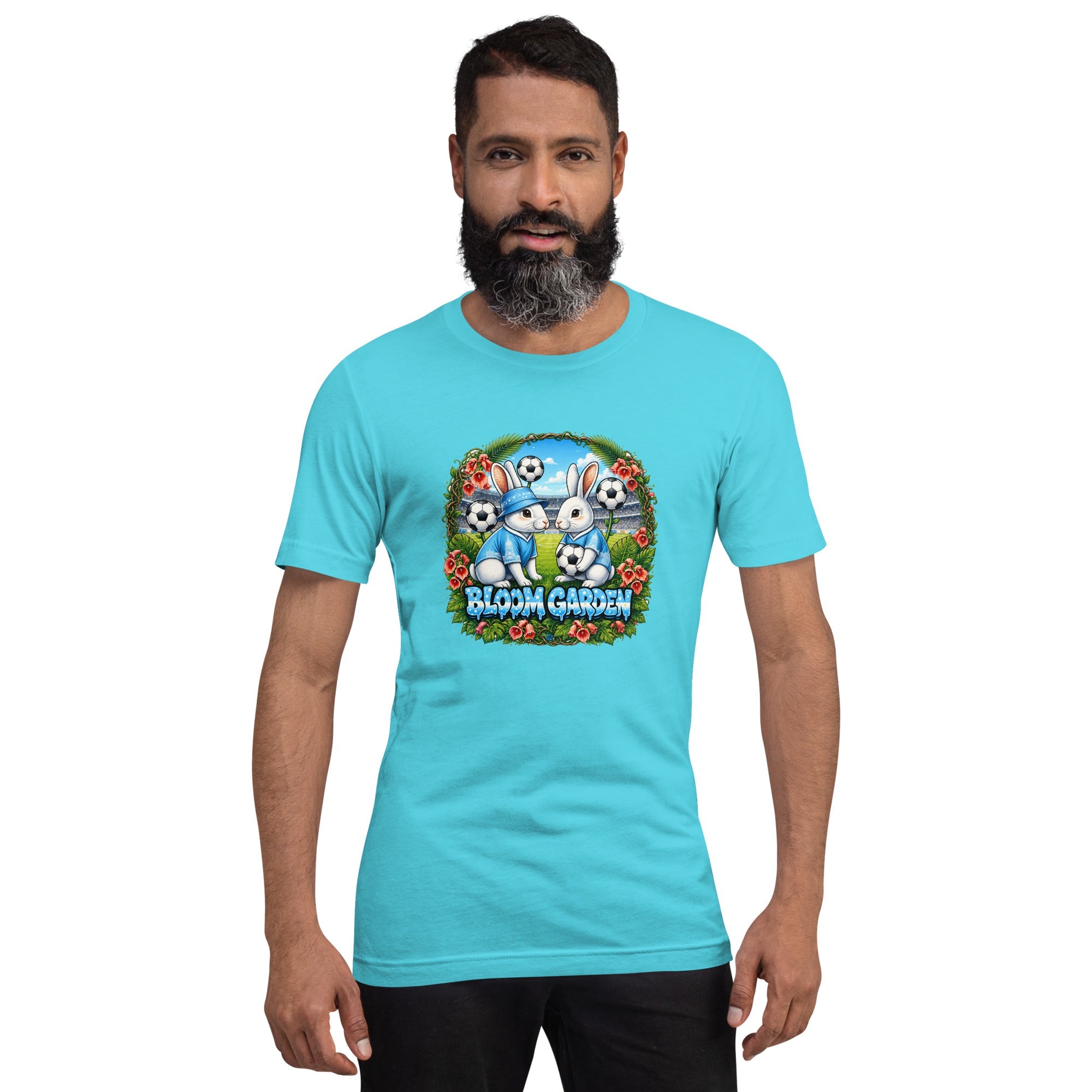 Bloom Garden "Goal & Garden" Argentina Rabbit Tee | Argentina Soccer Fan | Canada Mexico USA 2026 | Unisex - BLOOM GARDEN