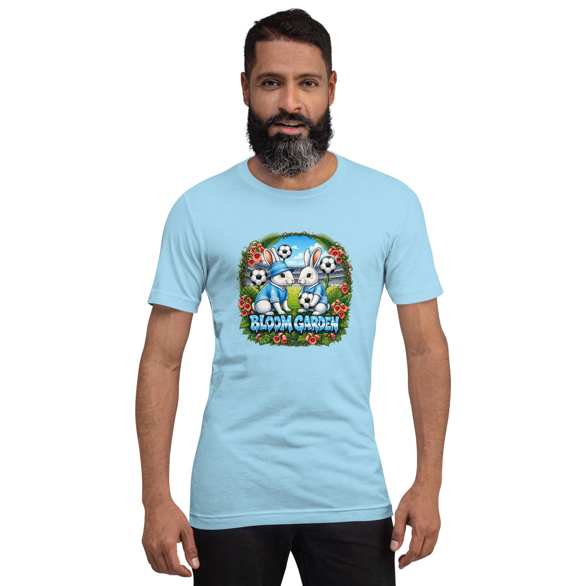 Bloom Garden "Goal & Garden" Argentina Rabbit Tee | Argentina Soccer Fan | Canada Mexico USA 2026 | Unisex - BLOOM GARDEN