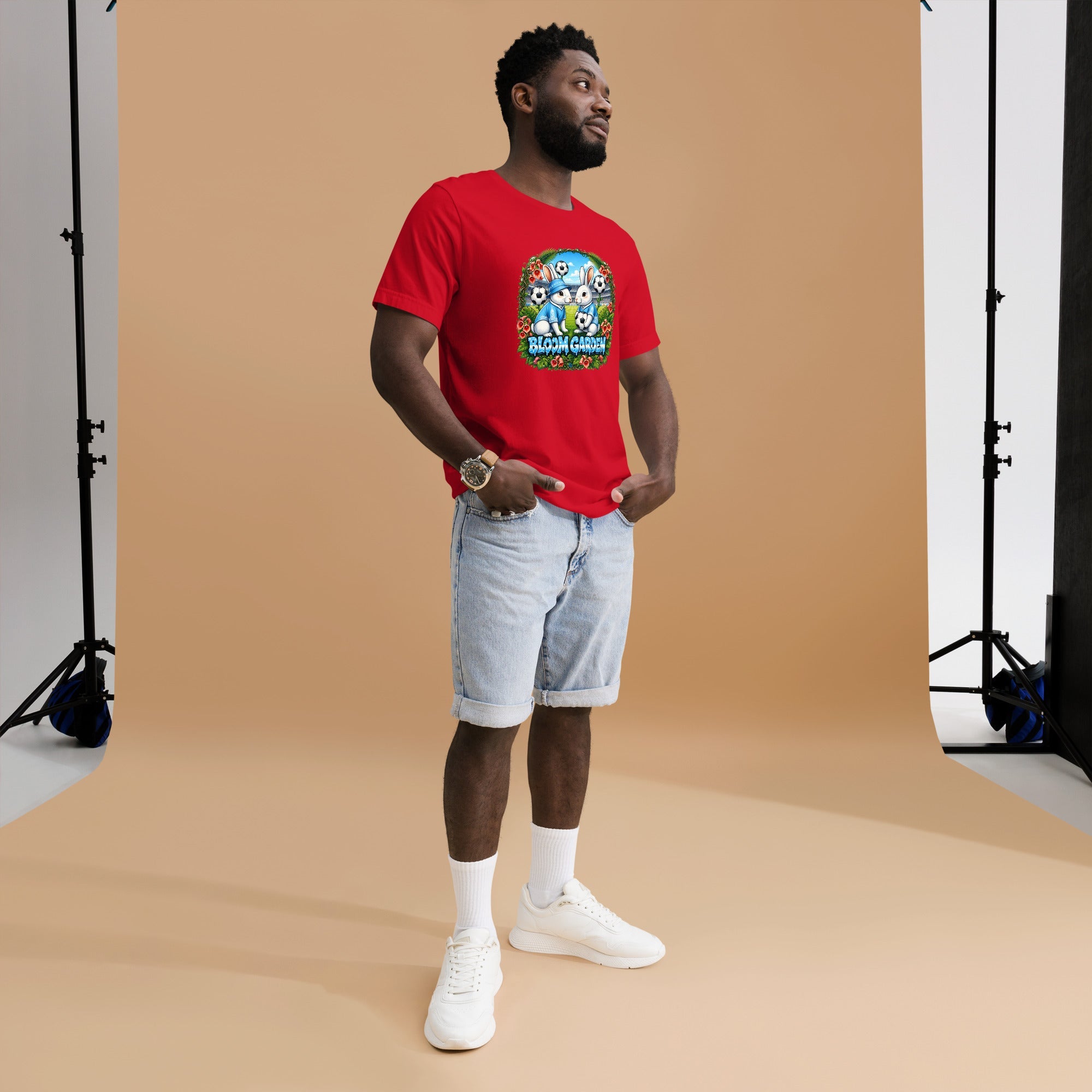 Bloom Garden "Goal & Garden" Argentina Rabbit Tee | Argentina Soccer Fan | Canada Mexico USA 2026 | Unisex - BLOOM GARDEN