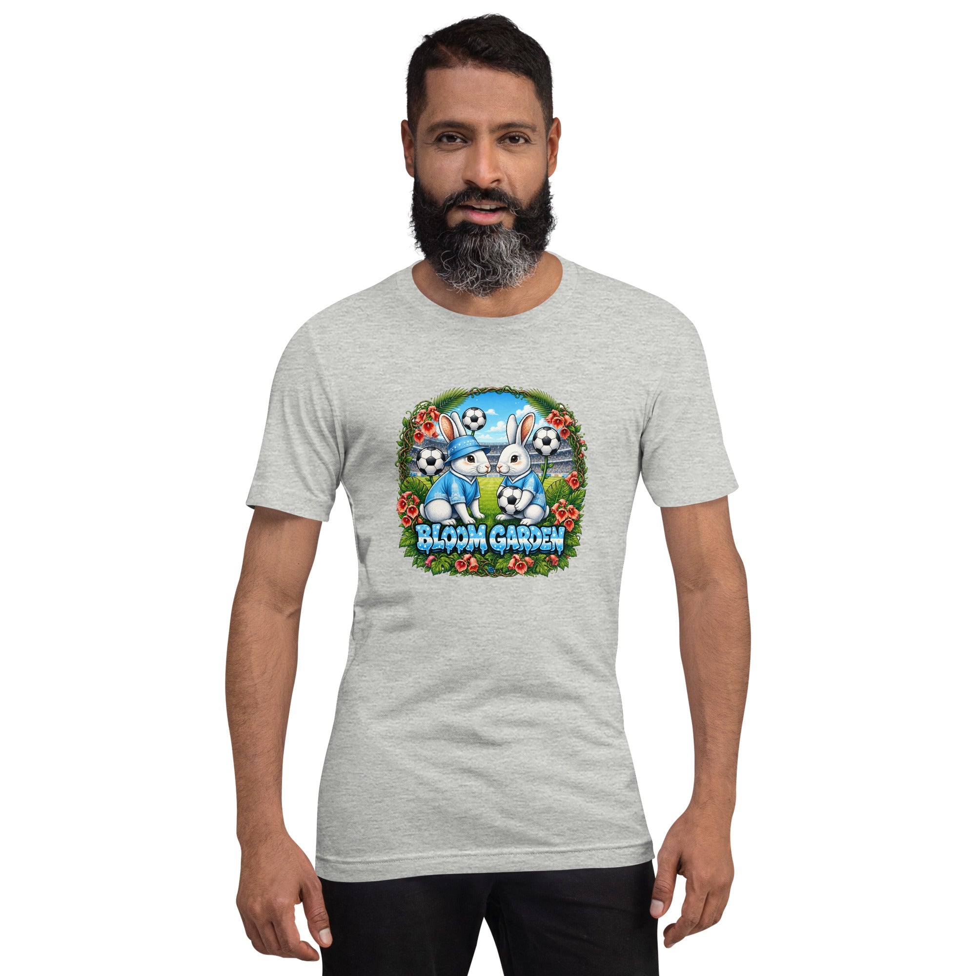 Bloom Garden "Goal & Garden" Argentina Rabbit Tee | Argentina Soccer Fan | Canada Mexico USA 2026 | Unisex - BLOOM GARDEN