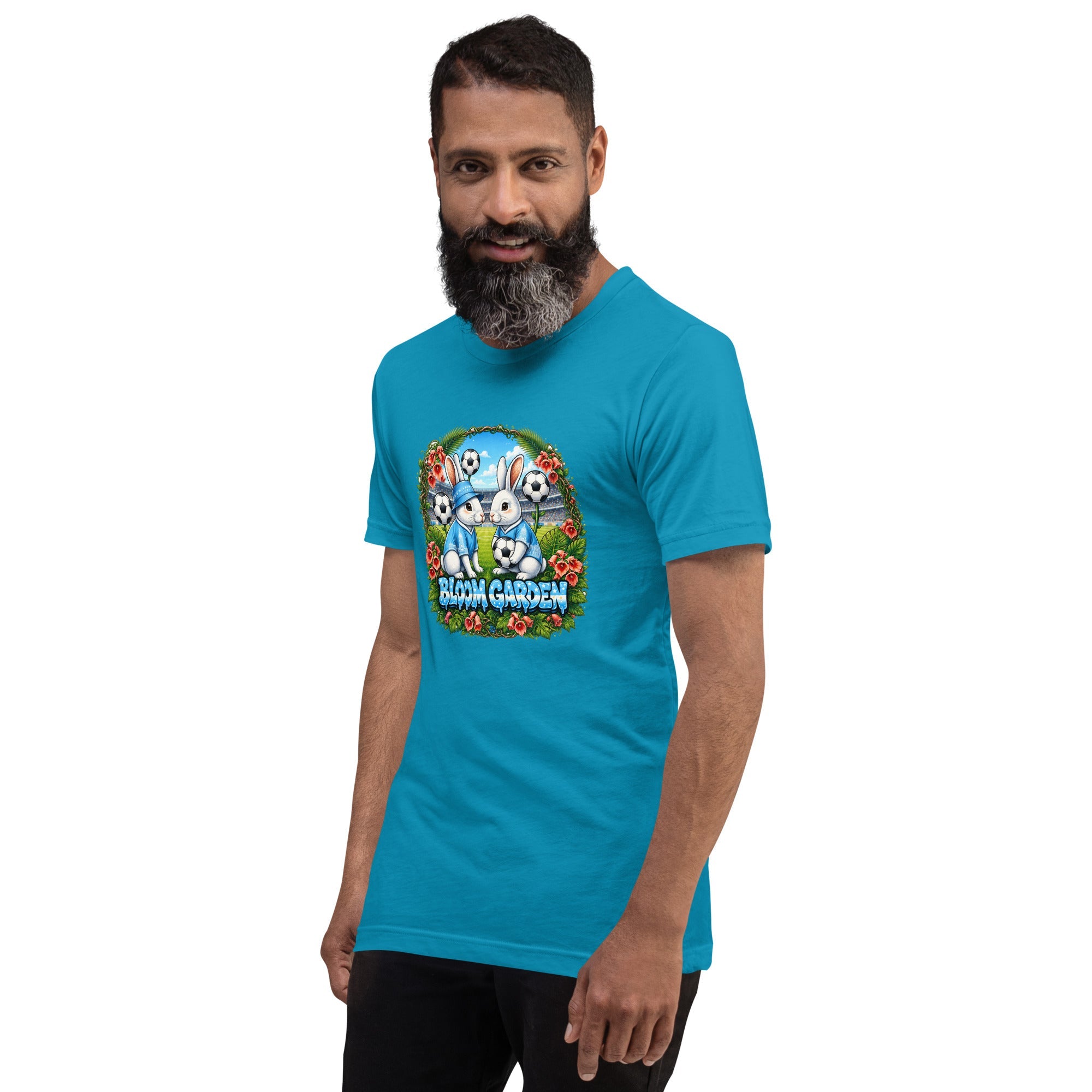 Bloom Garden "Goal & Garden" Argentina Rabbit Tee | Argentina Soccer Fan | Canada Mexico USA 2026 | Unisex - BLOOM GARDEN