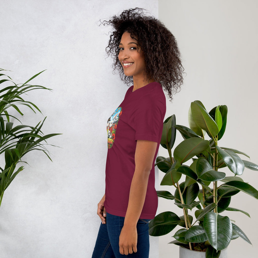 Bloom Garden "Goal & Garden" Belgium Rabbit Tee | Belgium Soccer Fan | Canada Mexico USA 2026 | Unisex - BLOOM GARDEN