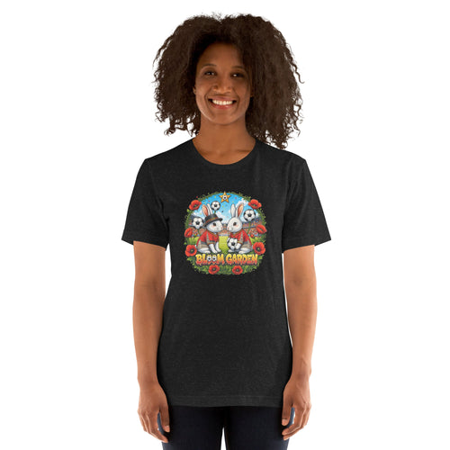 Bloom Garden "Goal & Garden" Belgium Rabbit Tee | Belgium Soccer Fan | Canada Mexico USA 2026 | Unisex - BLOOM GARDEN
