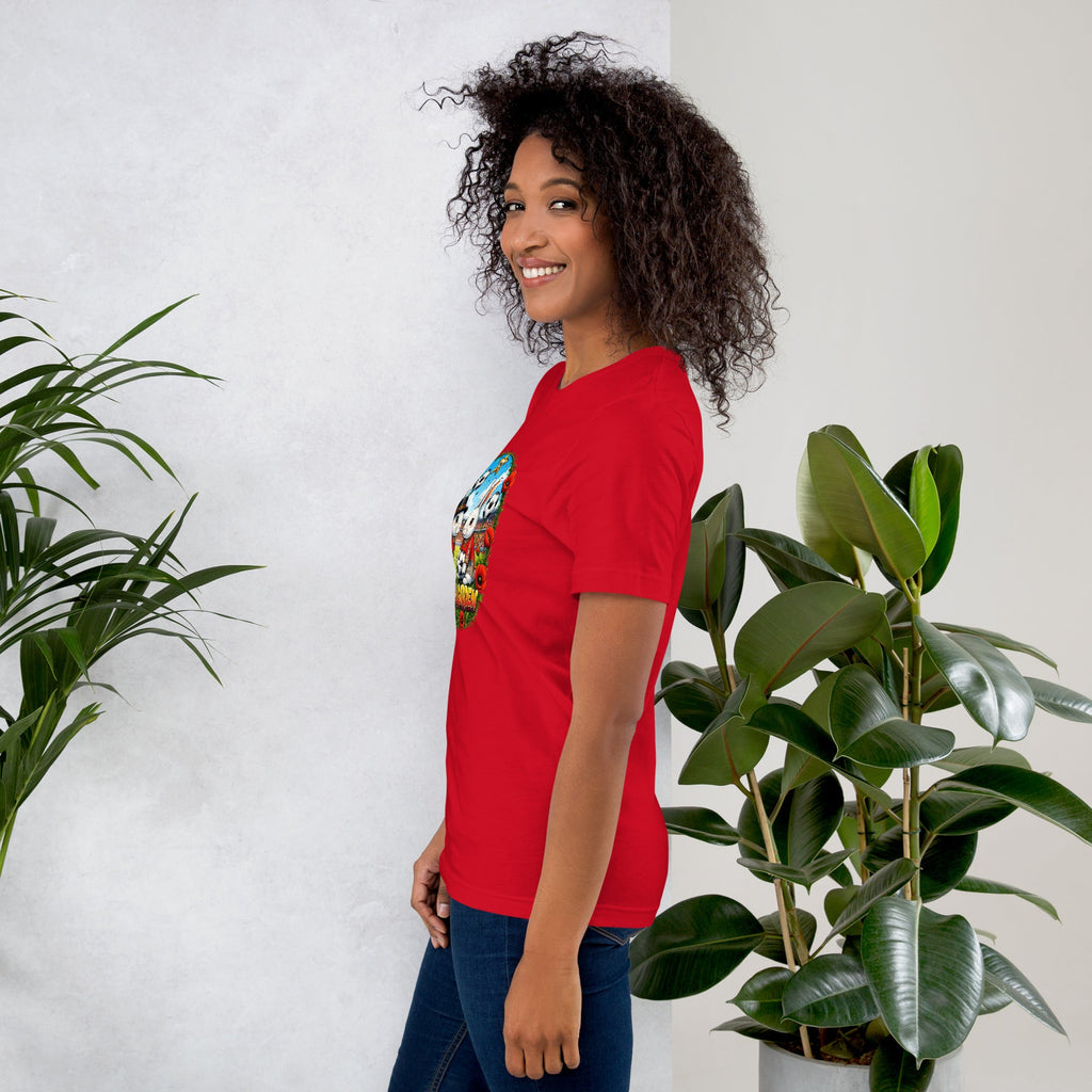 Bloom Garden "Goal & Garden" Belgium Rabbit Tee | Belgium Soccer Fan | Canada Mexico USA 2026 | Unisex - BLOOM GARDEN