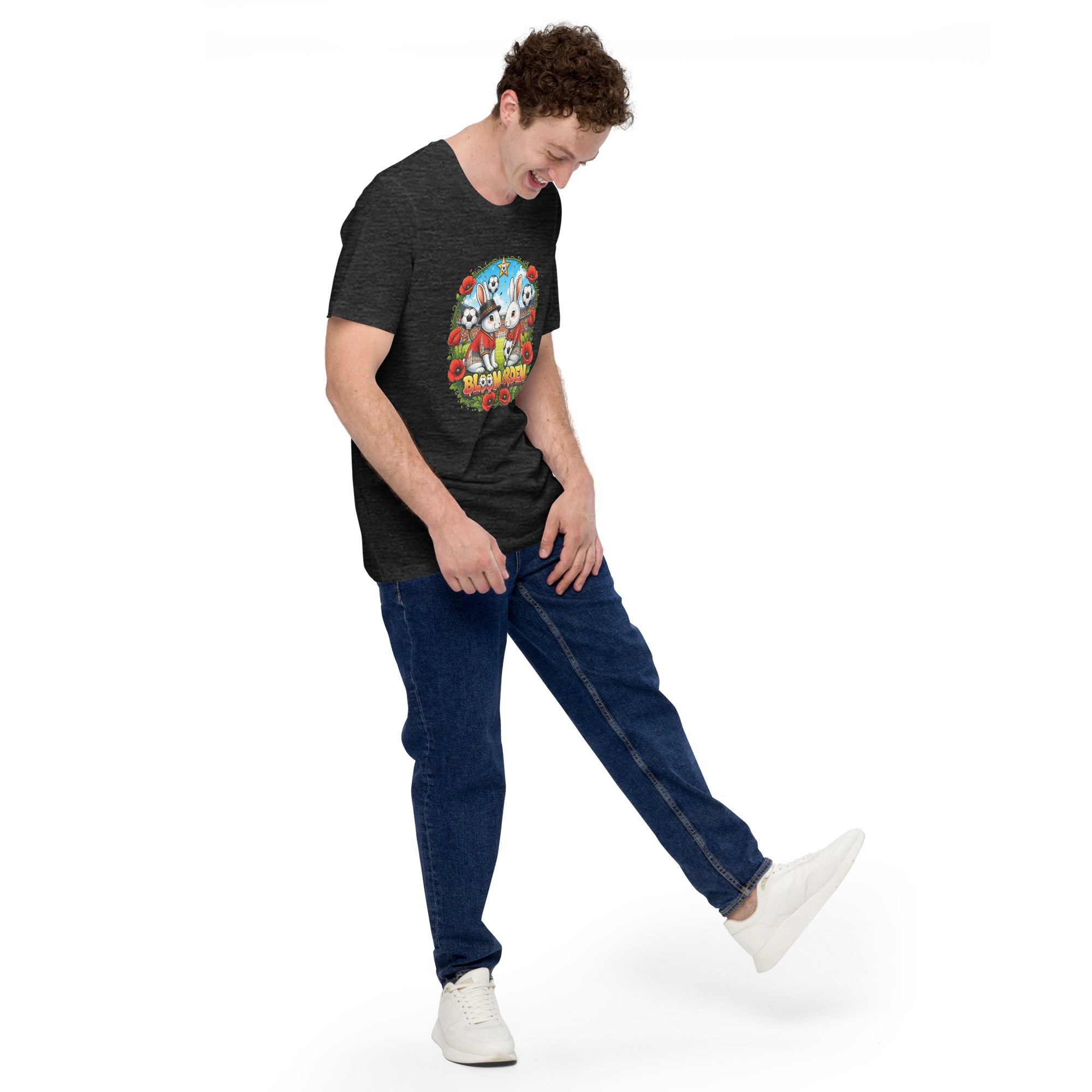 Bloom Garden "Goal & Garden" Belgium Rabbit Tee | Belgium Soccer Fan | Canada Mexico USA 2026 | Unisex - BLOOM GARDEN