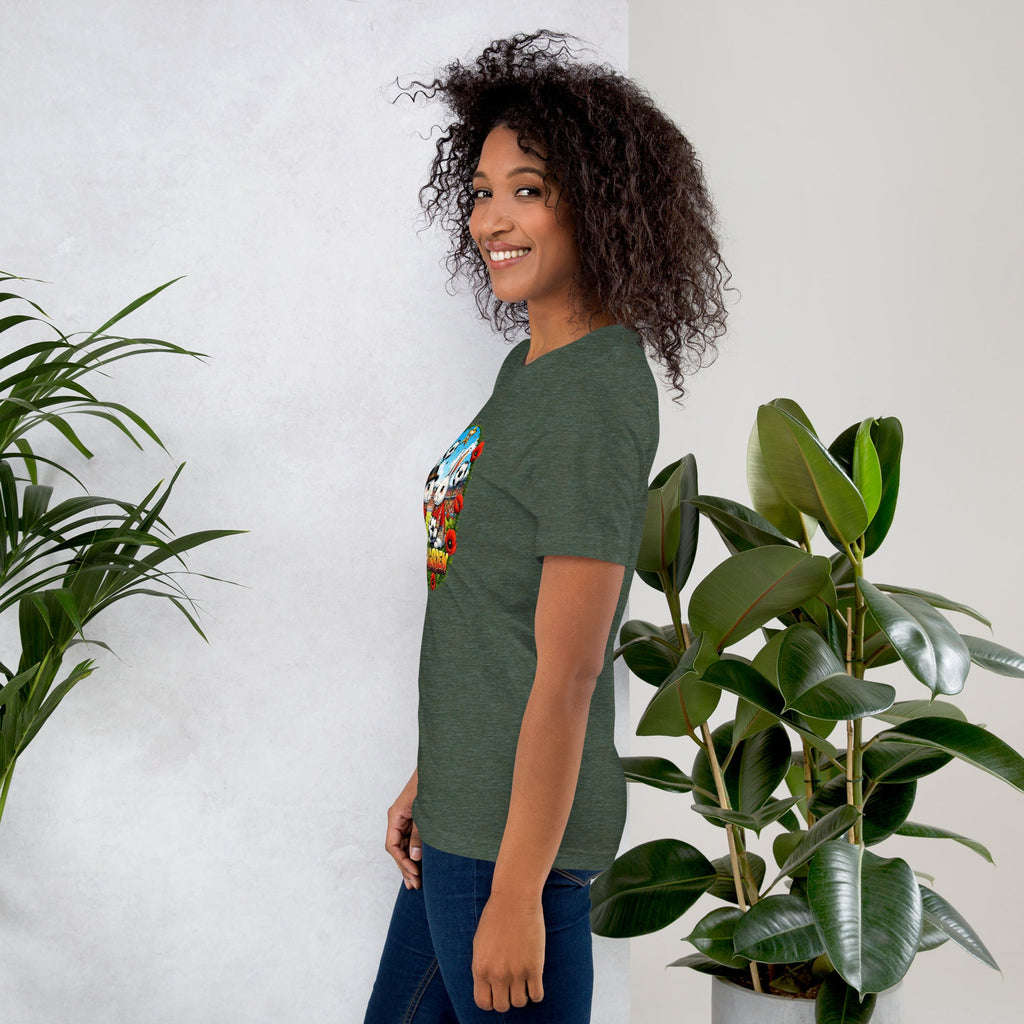 Bloom Garden "Goal & Garden" Belgium Rabbit Tee | Belgium Soccer Fan | Canada Mexico USA 2026 | Unisex - BLOOM GARDEN