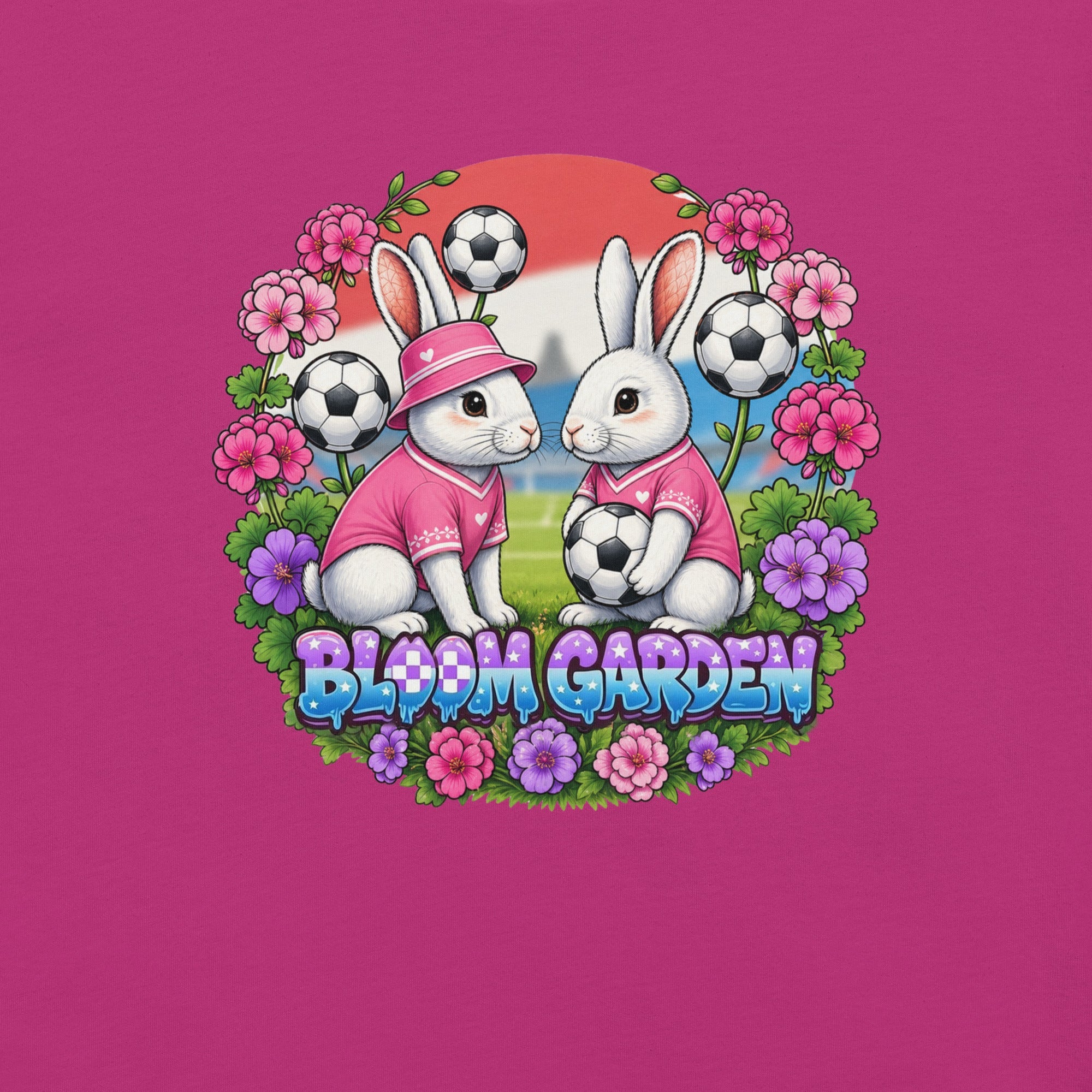 Bloom Garden " Goal & Garden" Croatia Rabbit Tee | Croatia Soccer Fan | Canada Mexico USA 2026 | Unisex - BLOOM GARDEN
