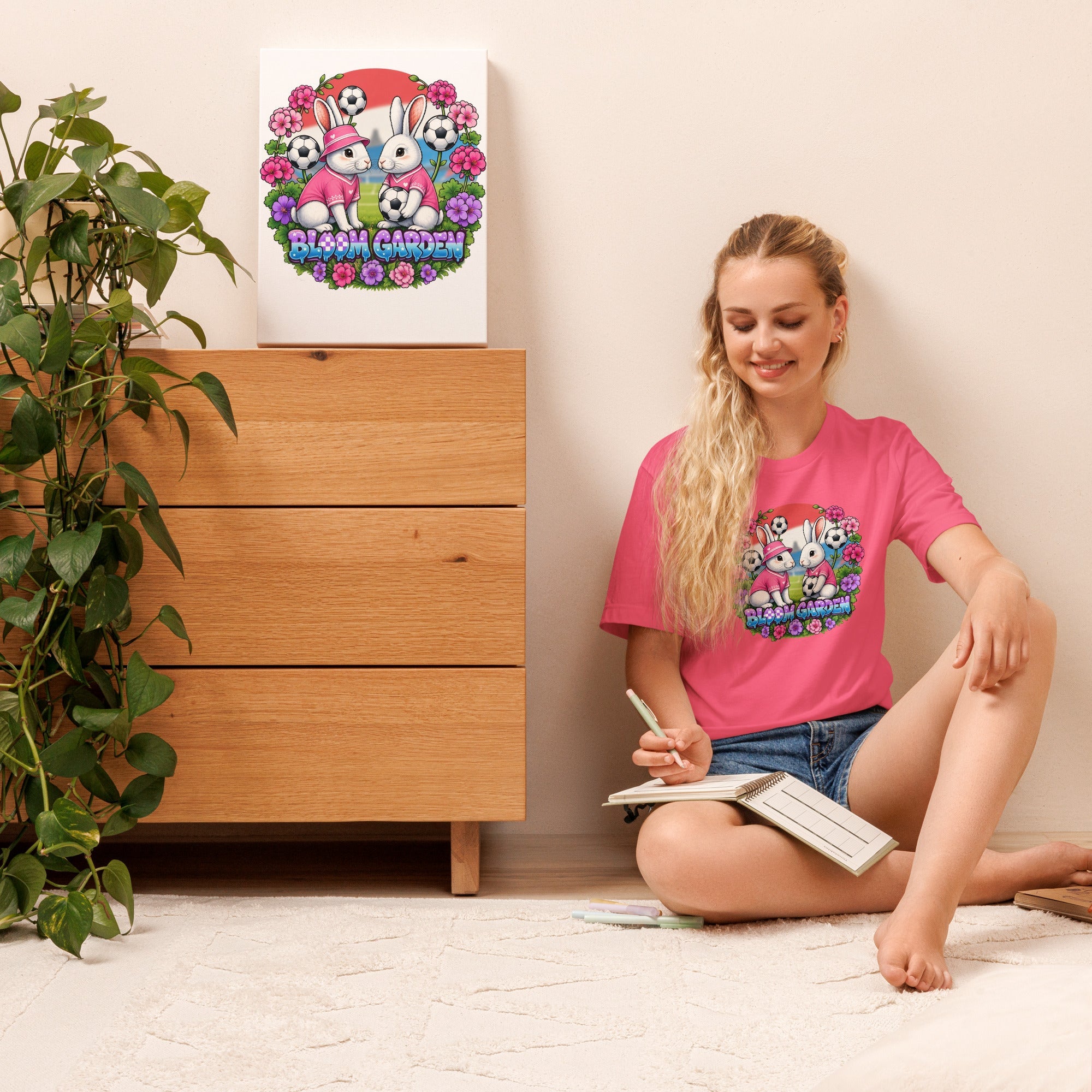 Bloom Garden " Goal & Garden" Croatia Rabbit Tee | Croatia Soccer Fan | Canada Mexico USA 2026 | Unisex - BLOOM GARDEN