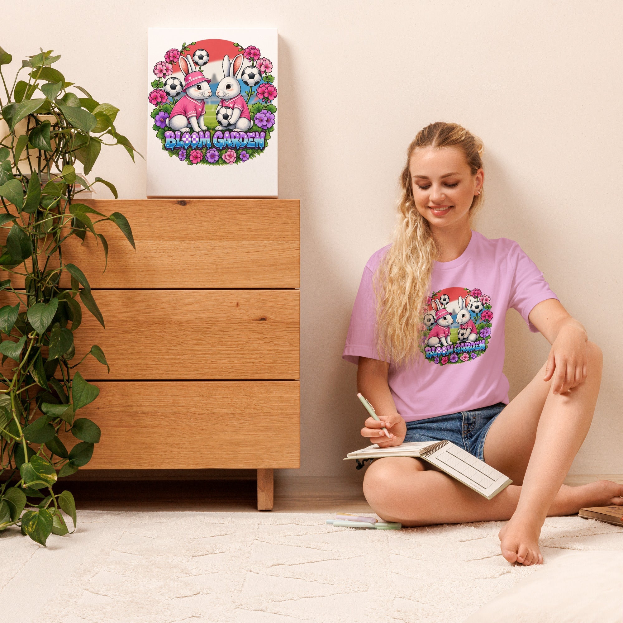 Bloom Garden " Goal & Garden" Croatia Rabbit Tee | Croatia Soccer Fan | Canada Mexico USA 2026 | Unisex - BLOOM GARDEN