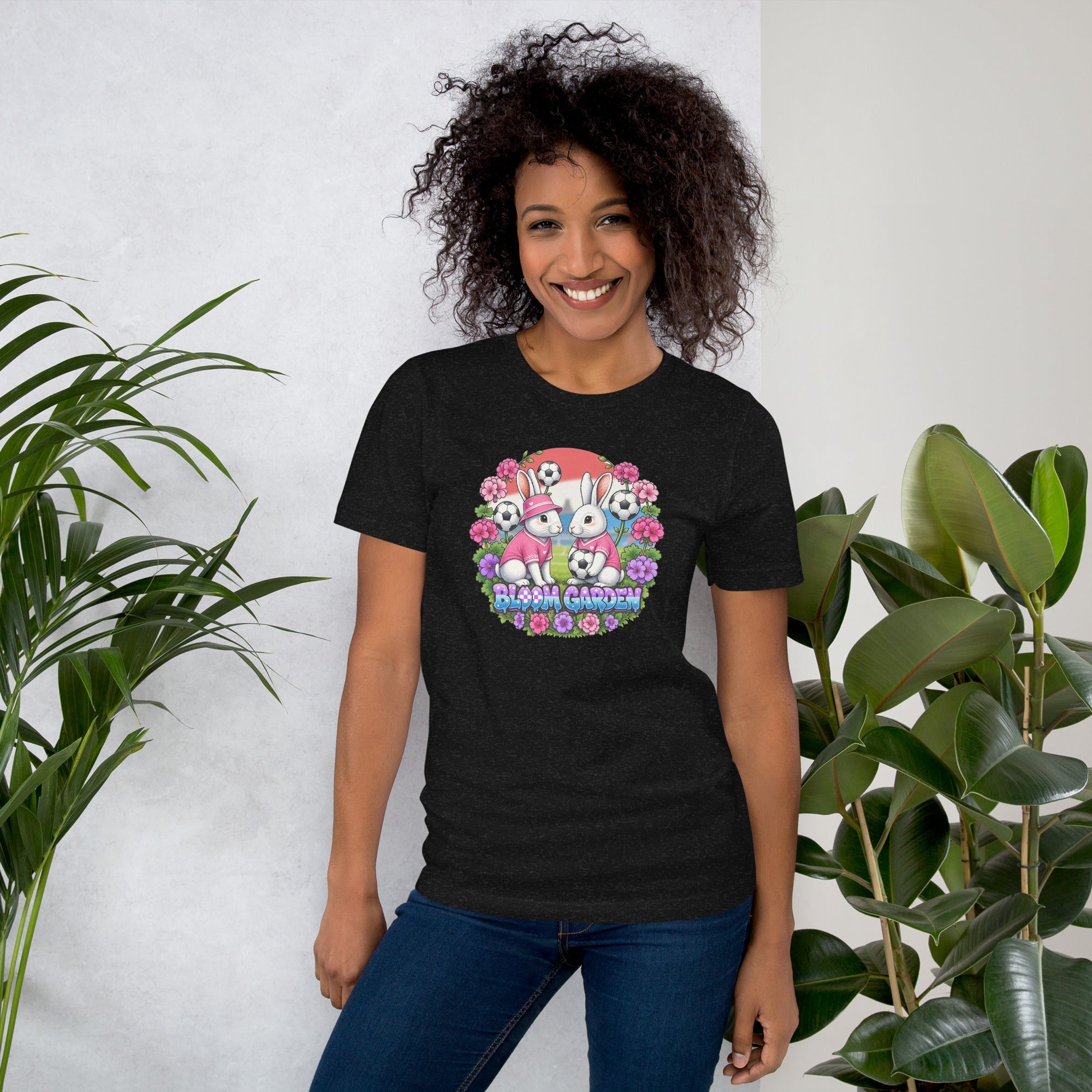 Bloom Garden " Goal & Garden" Croatia Rabbit Tee | Croatia Soccer Fan | Canada Mexico USA 2026 | Unisex - BLOOM GARDEN