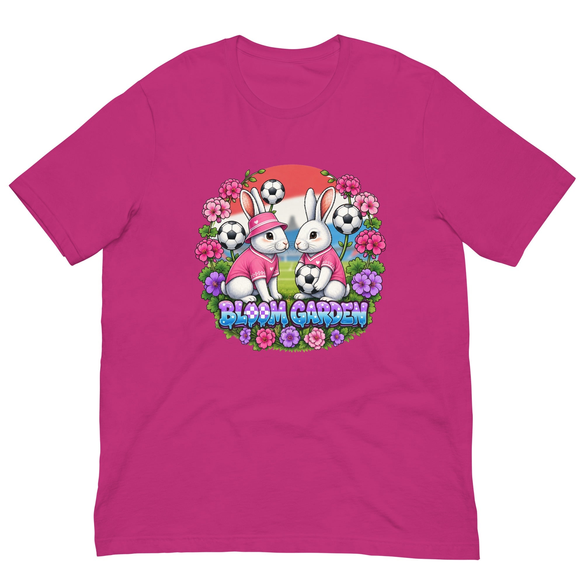 Bloom Garden " Goal & Garden" Croatia Rabbit Tee | Croatia Soccer Fan | Canada Mexico USA 2026 | Unisex - BLOOM GARDEN