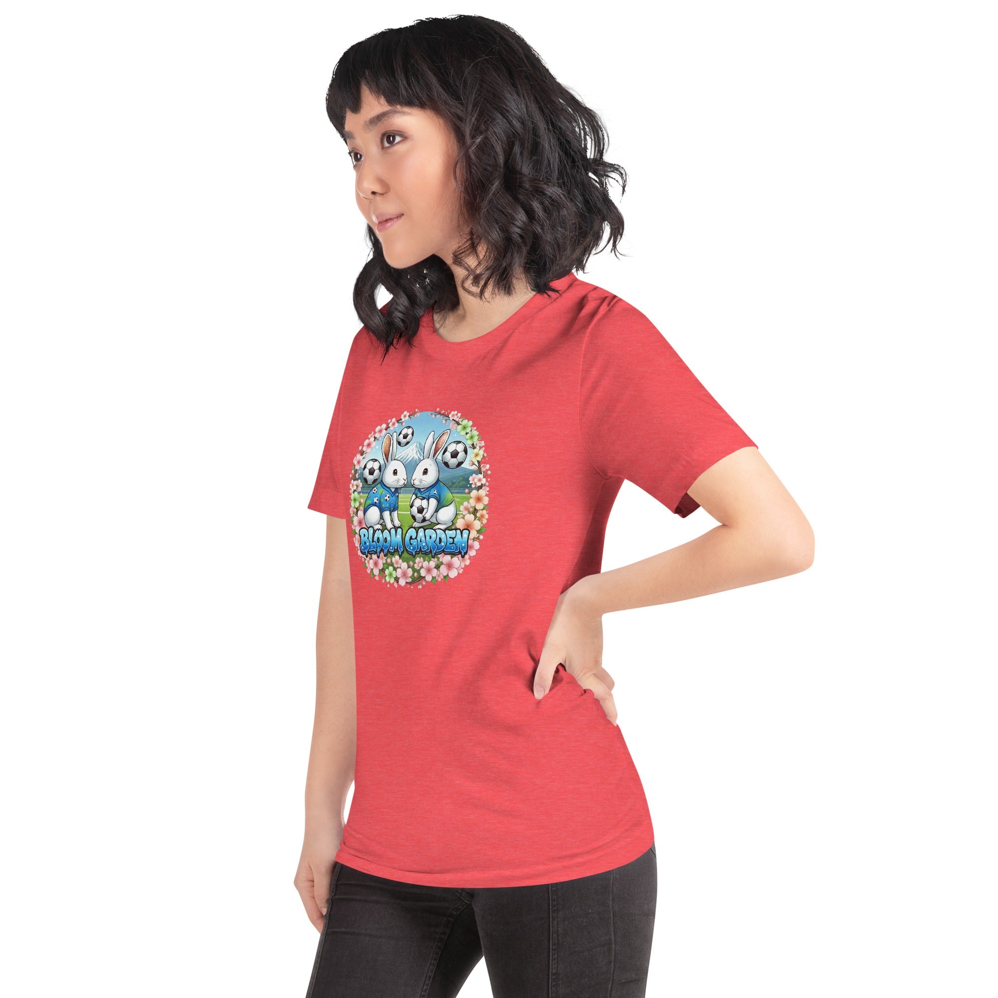 Bloom Garden "Goal & Garden" Japan Rabbit Tee | Japan Soccer Fan | Canada Mexico USA 2026 | Unisex - BLOOM GARDEN