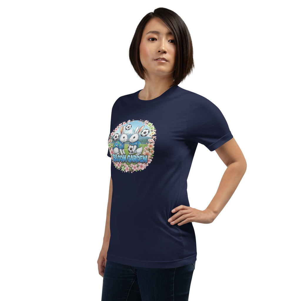 Bloom Garden "Goal & Garden" Japan Rabbit Tee | Japan Soccer Fan | Canada Mexico USA 2026 | Unisex - BLOOM GARDEN