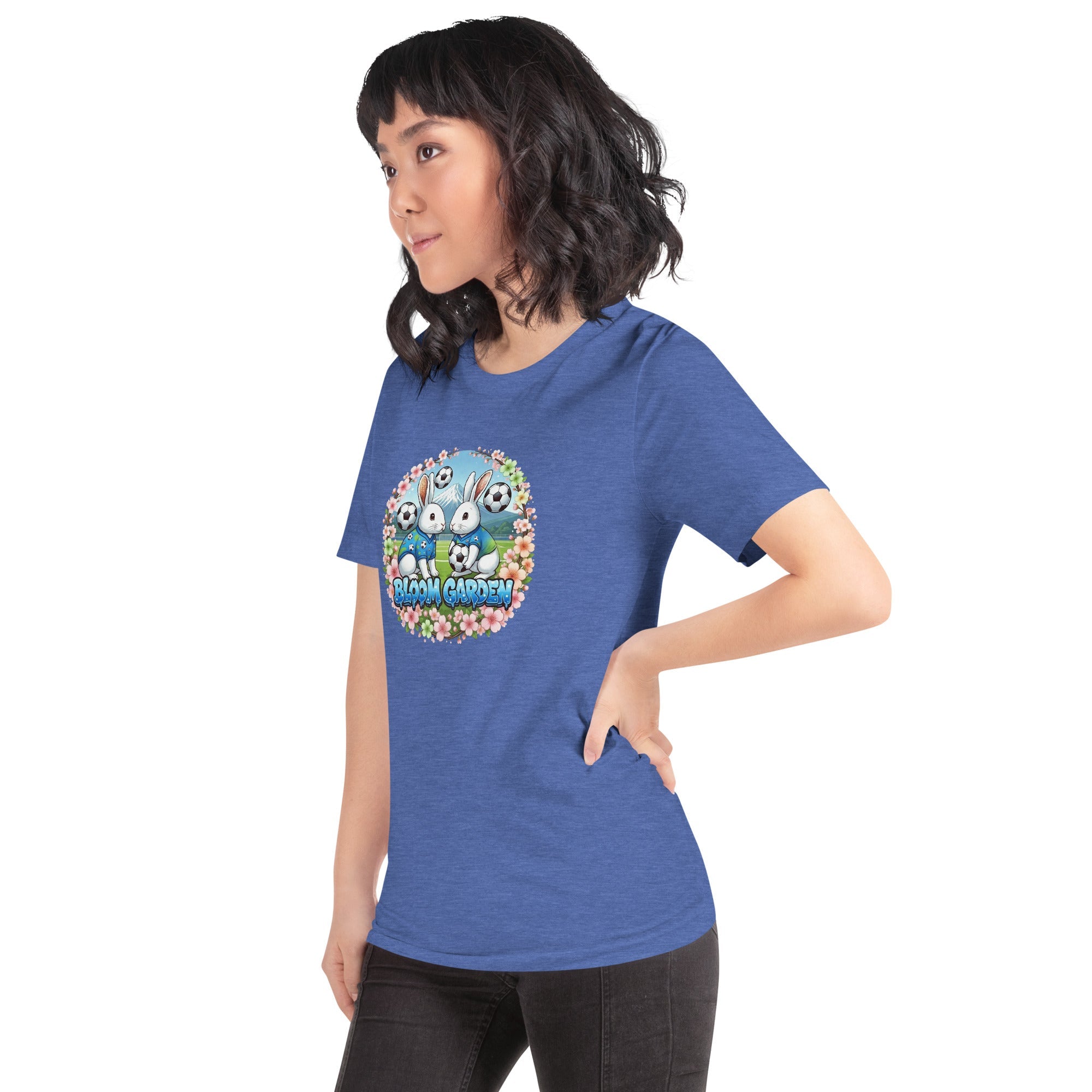 Bloom Garden "Goal & Garden" Japan Rabbit Tee | Japan Soccer Fan | Canada Mexico USA 2026 | Unisex - BLOOM GARDEN