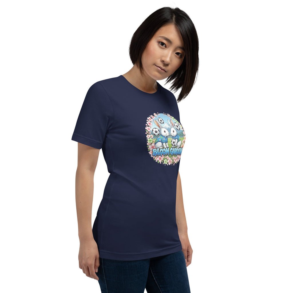 Bloom Garden "Goal & Garden" Japan Rabbit Tee | Japan Soccer Fan | Canada Mexico USA 2026 | Unisex - BLOOM GARDEN