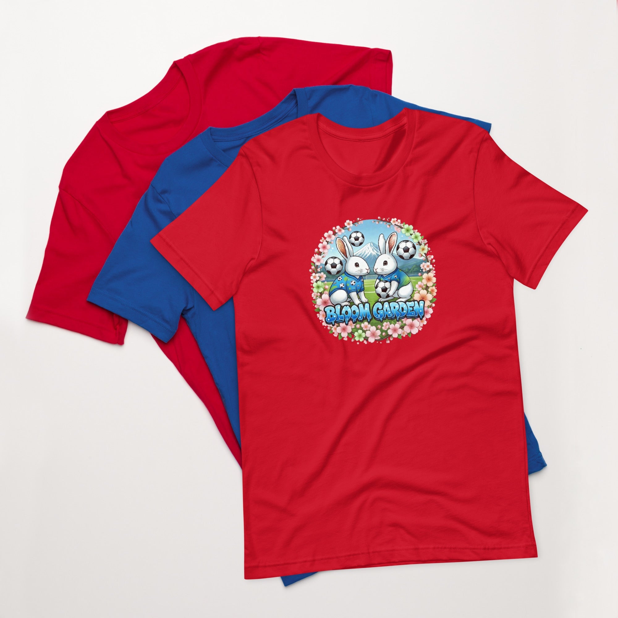 Bloom Garden "Goal & Garden" Japan Rabbit Tee | Japan Soccer Fan | Canada Mexico USA 2026 | Unisex - BLOOM GARDEN