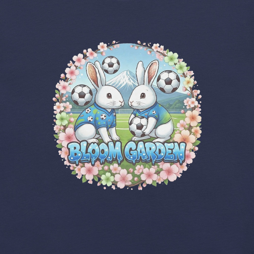 Bloom Garden "Goal & Garden" Japan Rabbit Tee | Japan Soccer Fan | Canada Mexico USA 2026 | Unisex - BLOOM GARDEN