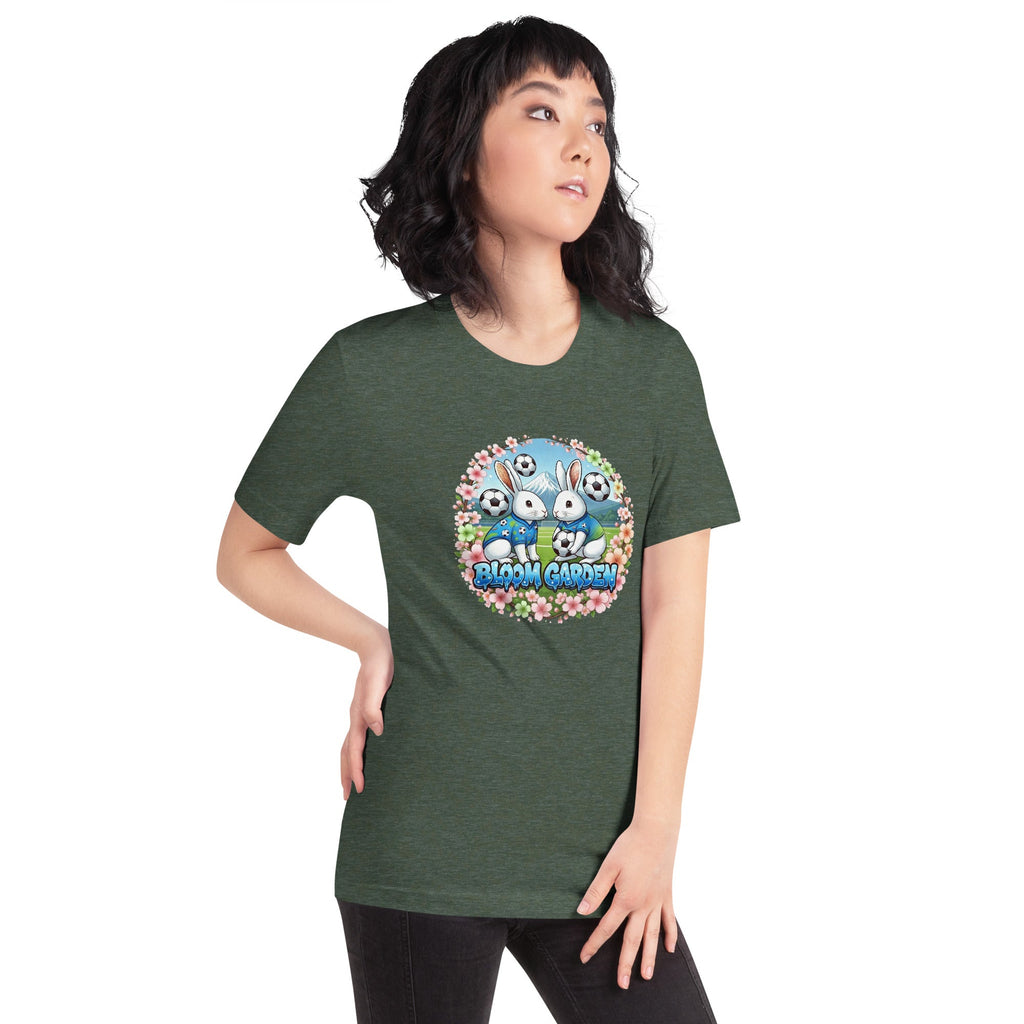 Bloom Garden "Goal & Garden" Japan Rabbit Tee | Japan Soccer Fan | Canada Mexico USA 2026 | Unisex - BLOOM GARDEN