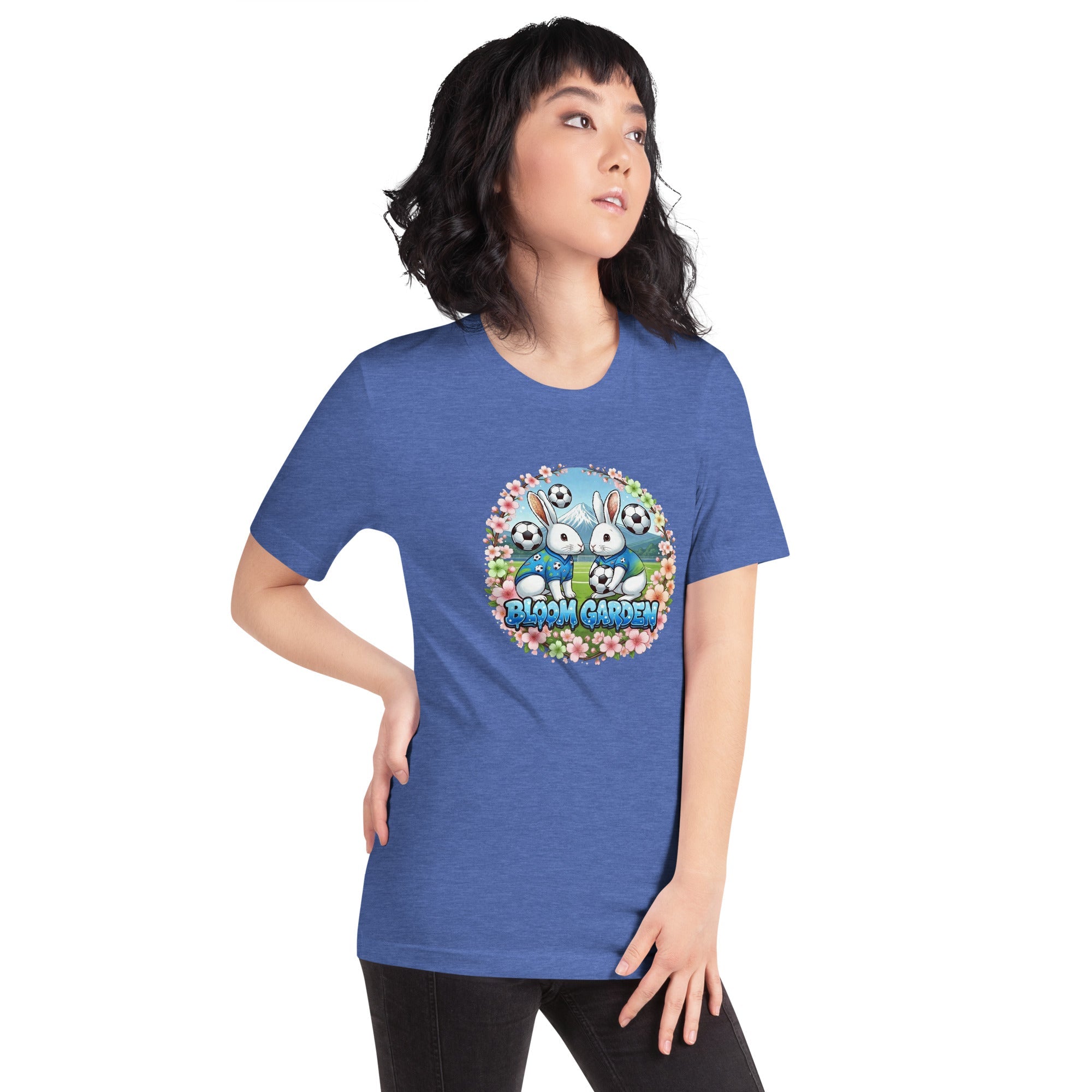 Bloom Garden "Goal & Garden" Japan Rabbit Tee | Japan Soccer Fan | Canada Mexico USA 2026 | Unisex - BLOOM GARDEN